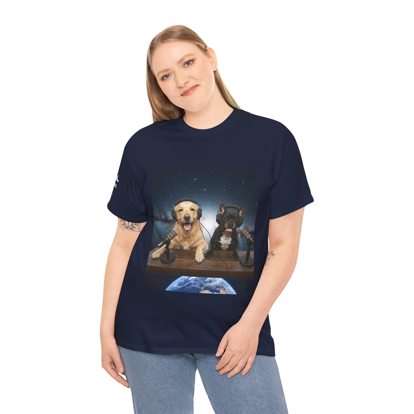 Goldie & Frenchie Broadcasting from Space T-Shirt