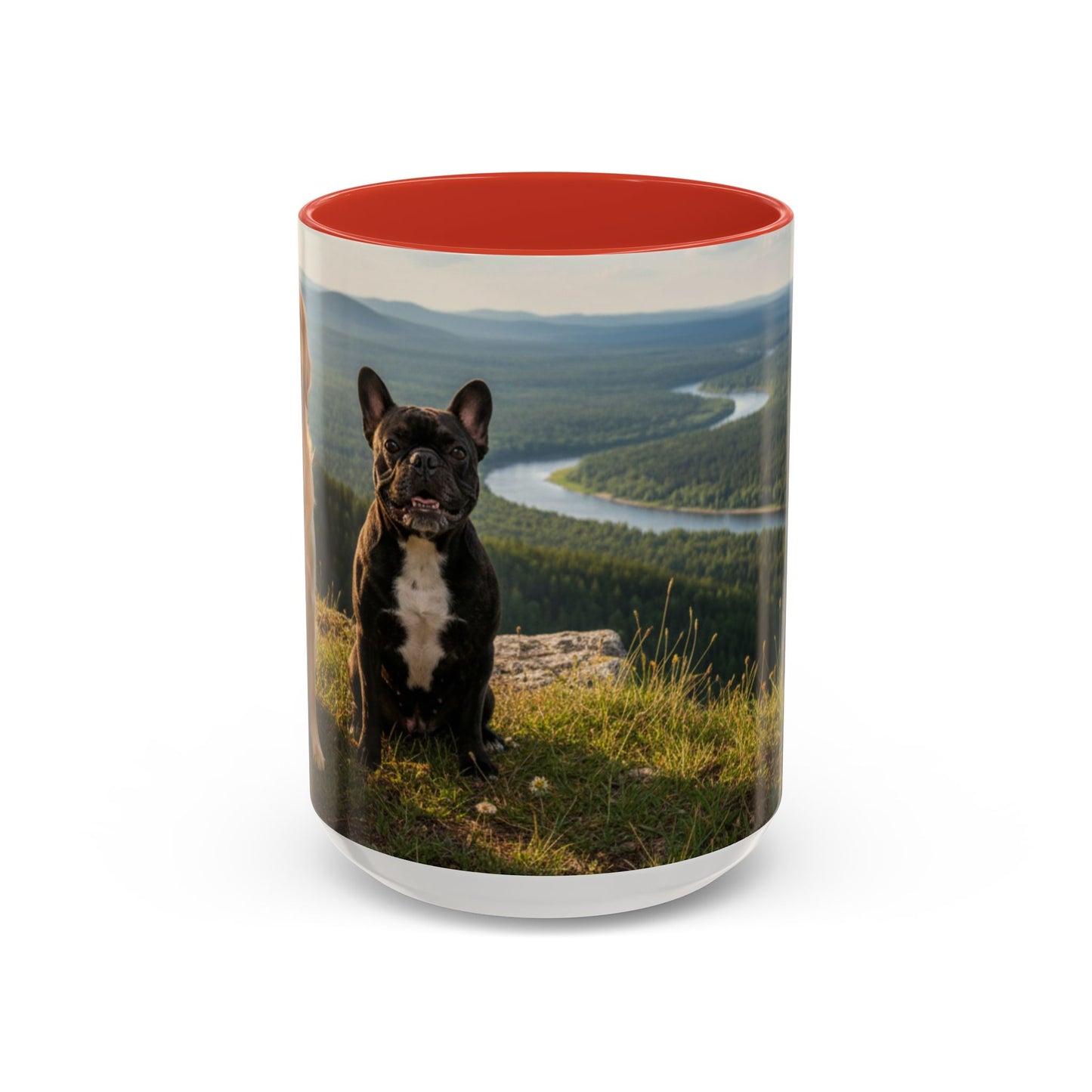 Goldie & Frenchie Take the Day Off Accent Coffee Mug – Out on a Hike (11/15oz)