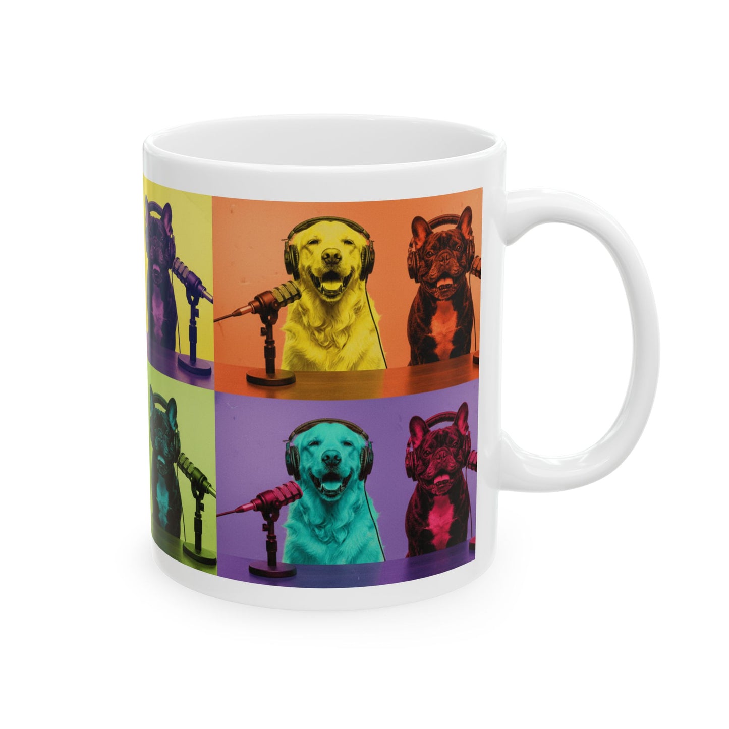 Goldie & Frenchie Warhol Inspired Pop Art Mug - (11oz & 15 oz)