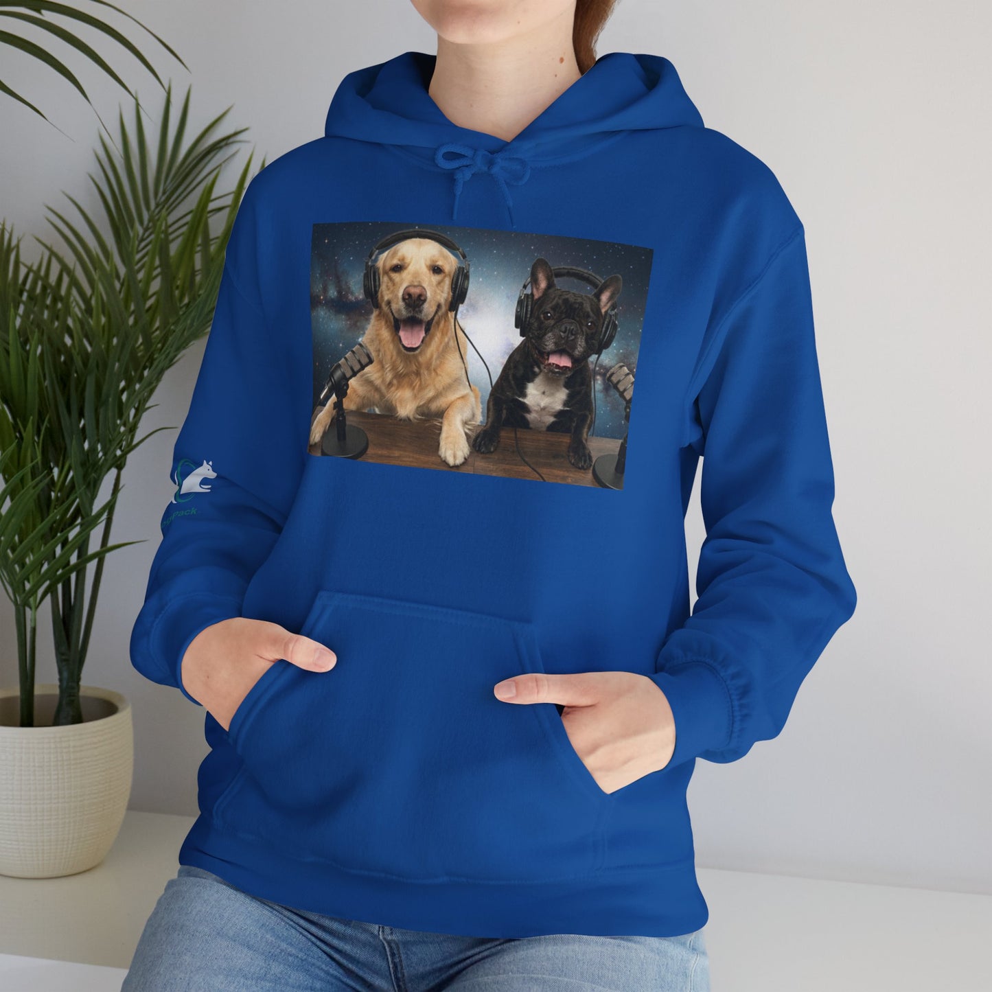 Goldie & Frenchie Cozy Hoodie Broadcasting from Space
