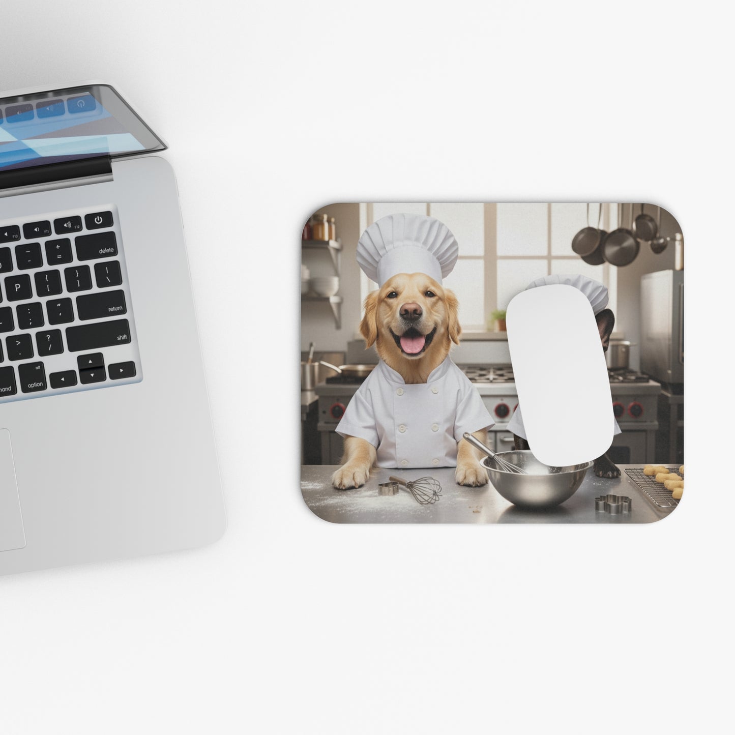 Goldie & Frenchie 'Helping in the Kitchen' Mousepad