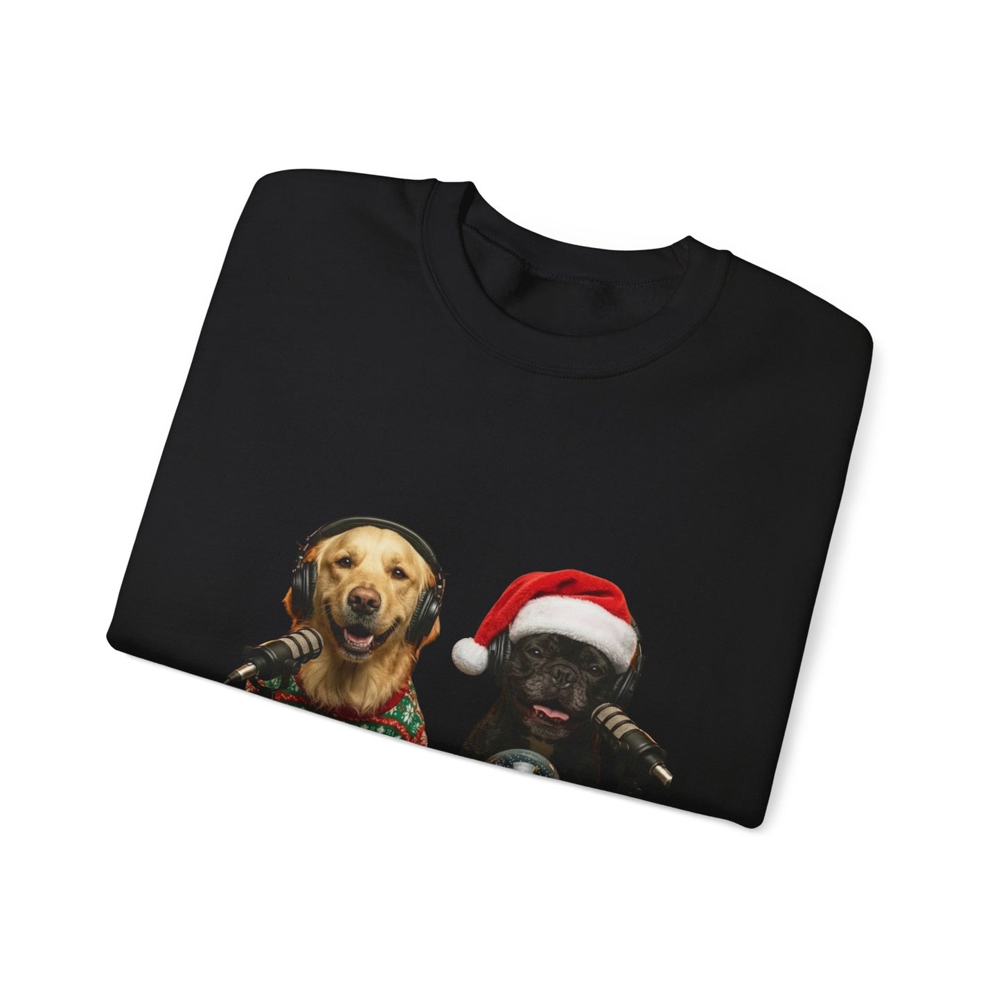 Goldie & Frenchie Christmas Crewneck with G&F sleeves