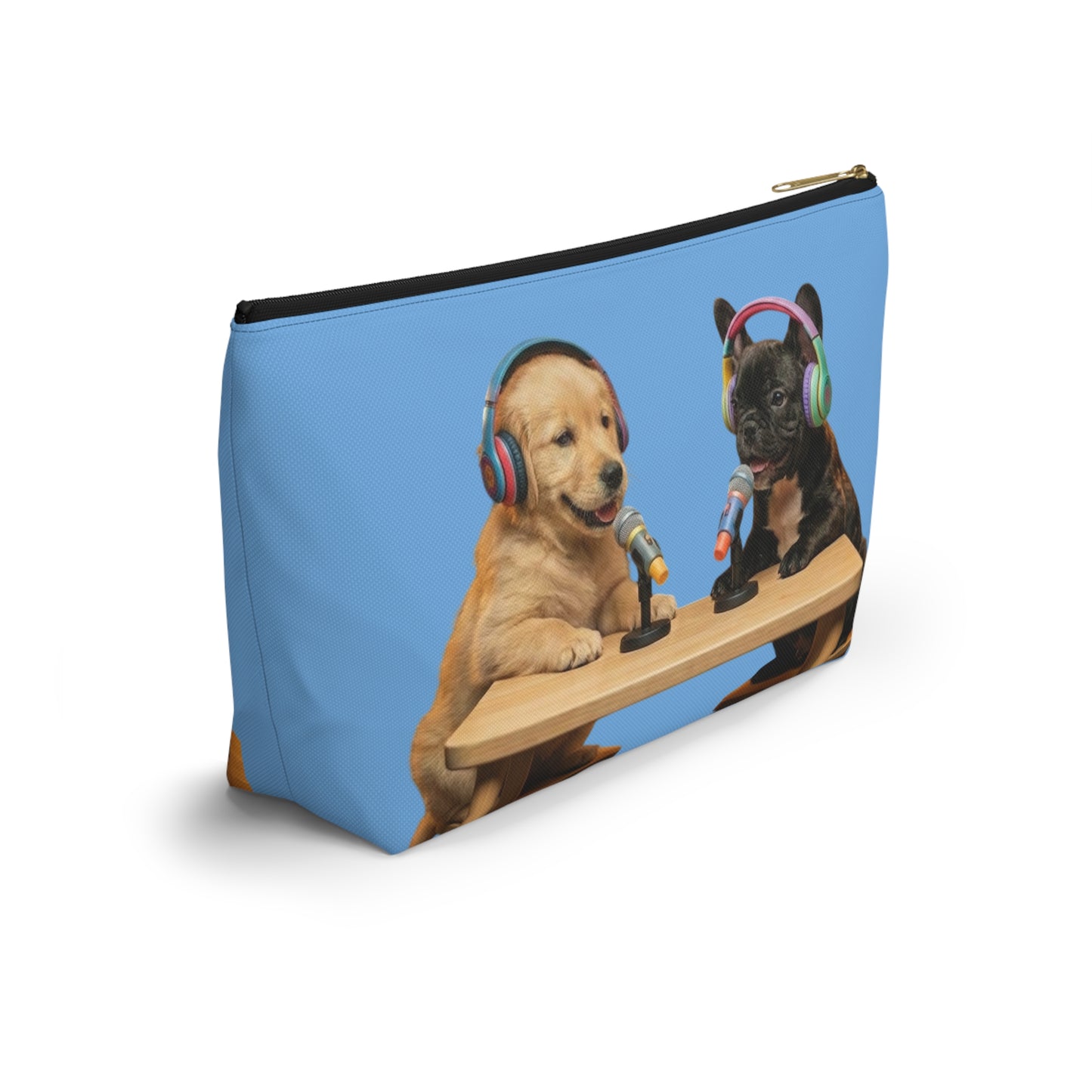 Goldie & Frenchie Playful Puppies and Serious Adults Accessory Pouch