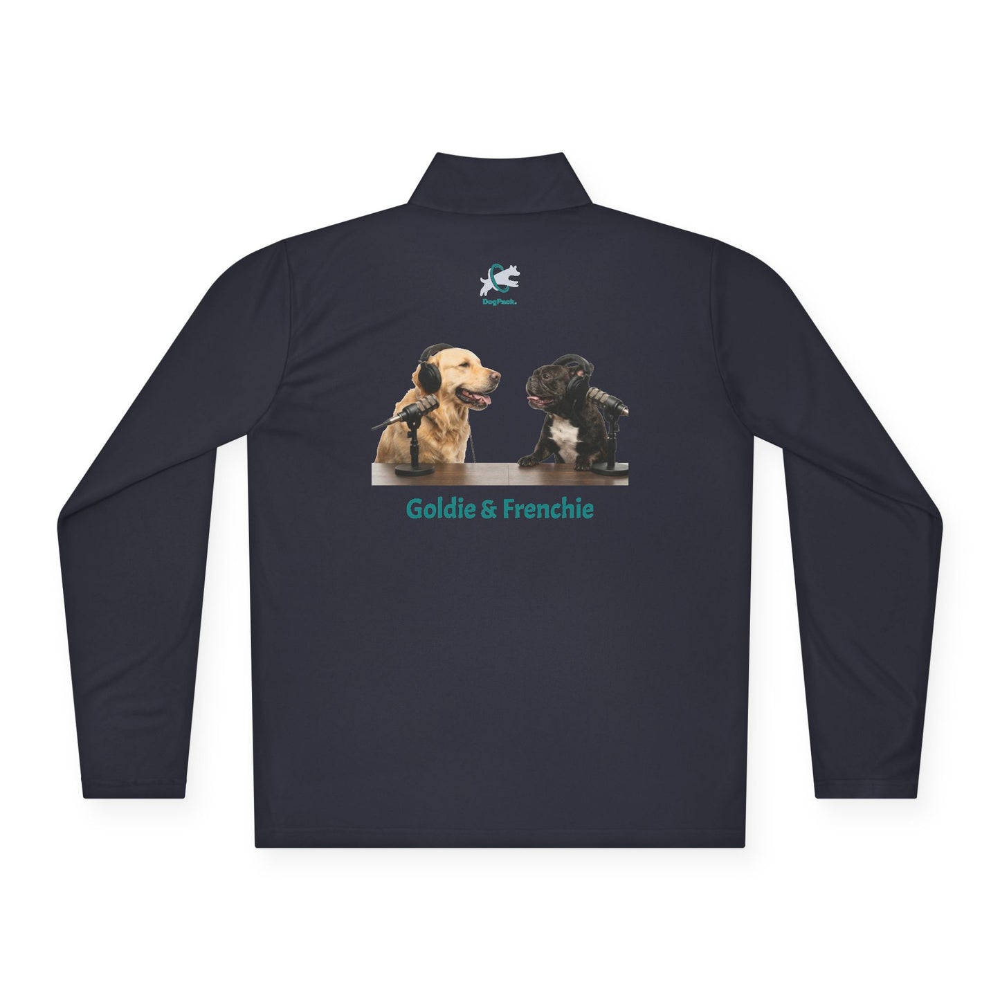 'Goldie & Frenchie' Quarter-Zip Pullover