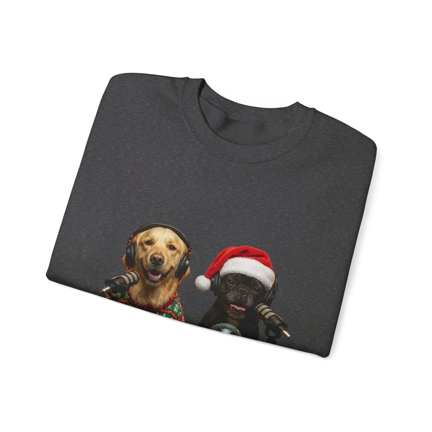 Goldie & Frenchie Christmas Crewneck with G&F sleeves