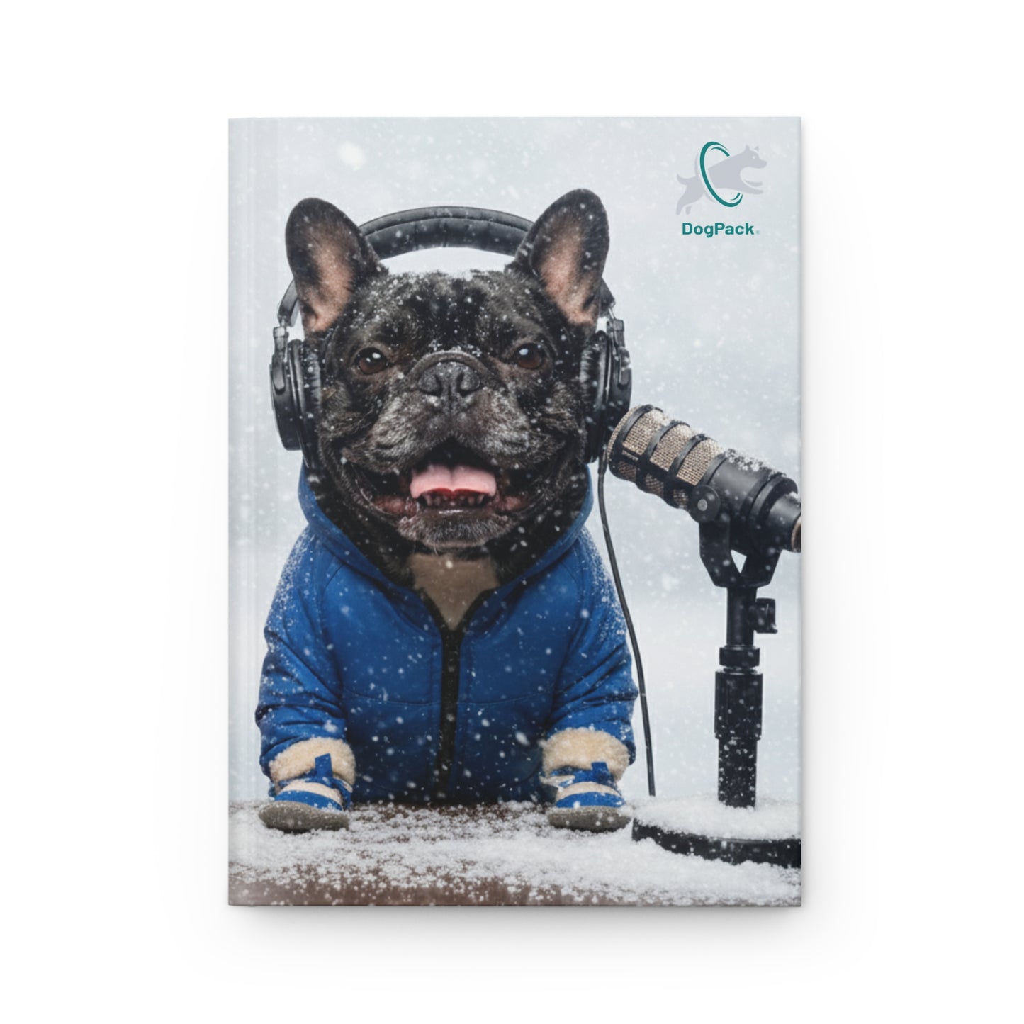 Goldie & Frenchie in a Blizzard - High Quality Hardcover Journal