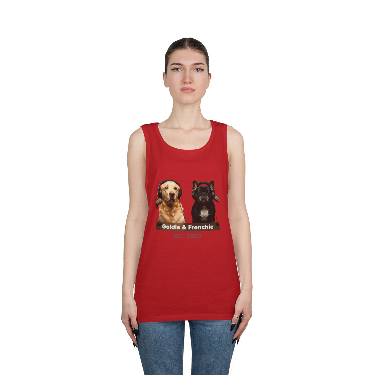 Goldie & Frenchie Front and Back Tank Top - Unisex