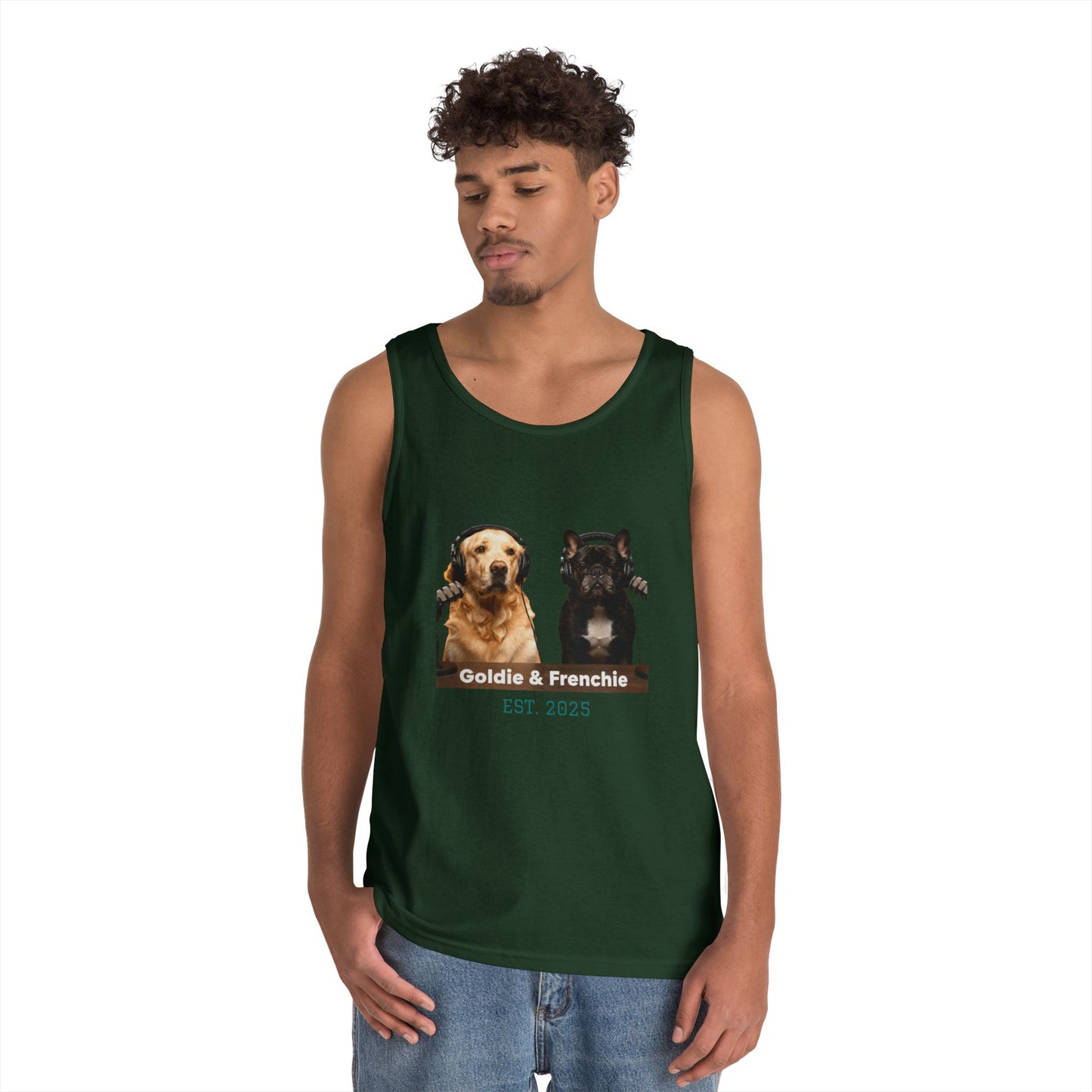 Goldie & Frenchie Front and Back Tank Top - Unisex
