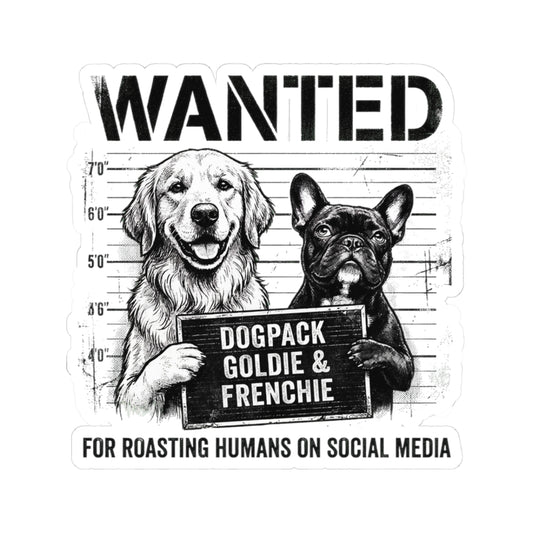 Goldie & Frenchie Sticker — "Mugshot"