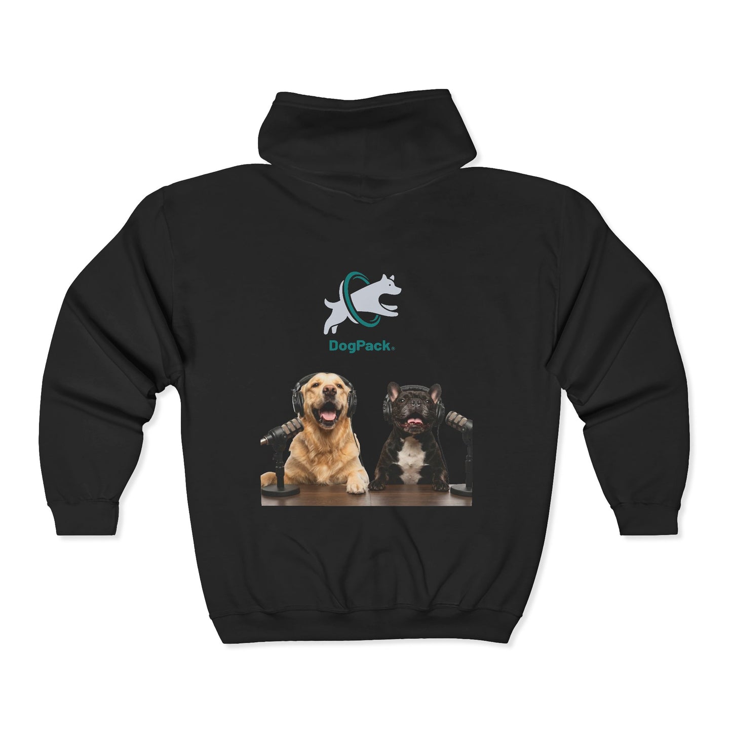 Goldie & Frenchie Podcast Full-Zip Hoodie - Front and Back - Ships from Australia + New Zealand