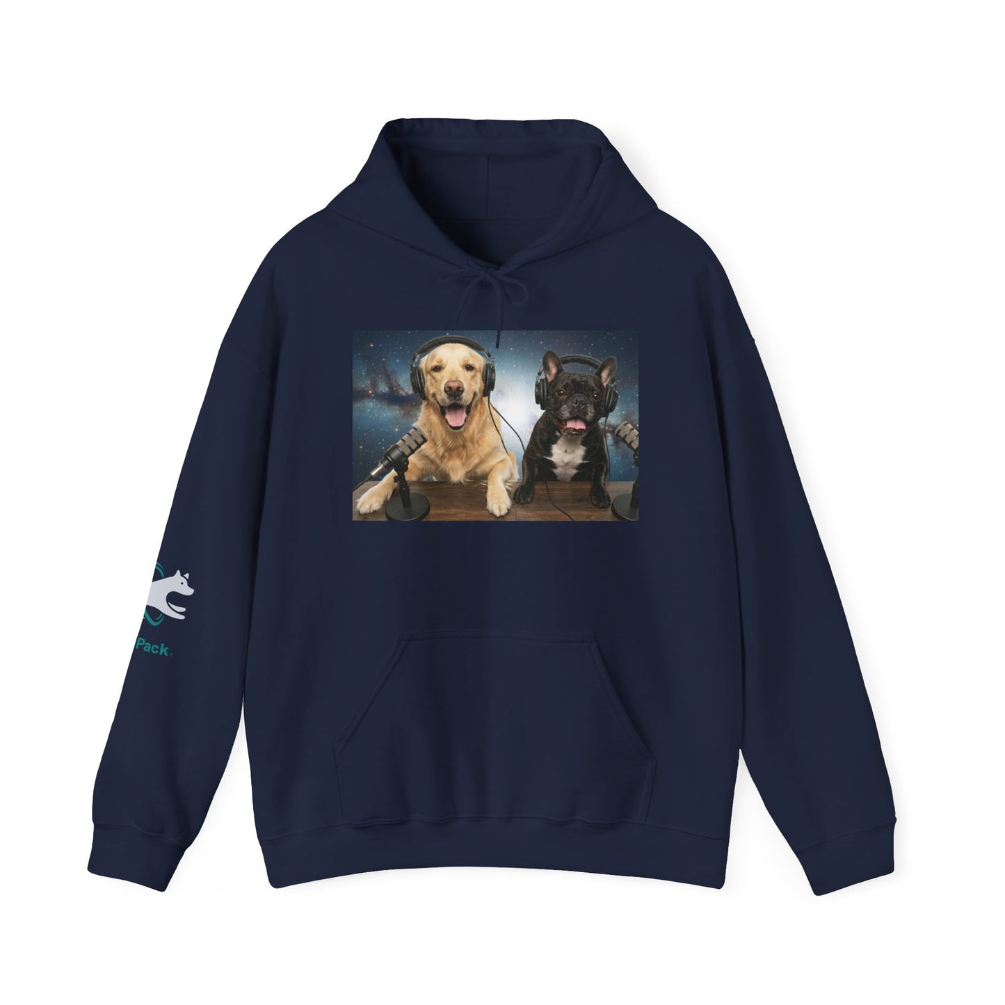 Goldie & Frenchie Cozy Hoodie Broadcasting from Space