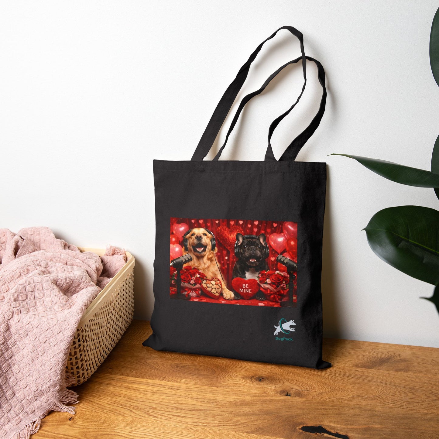 Goldie & Frenchie 'Valentines Day' Canvas Tote