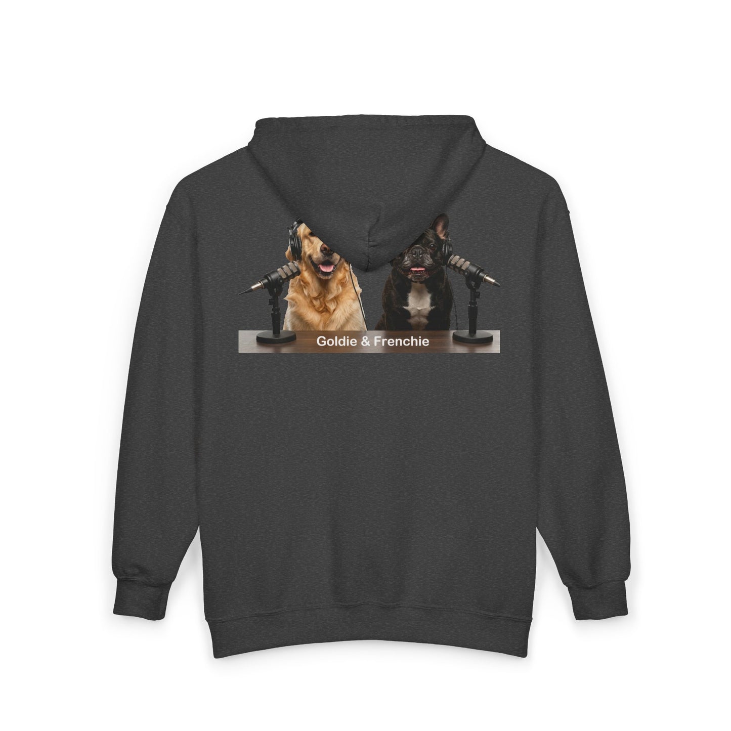 Goldie & Frenchie 'Something in between us' - Hooded Zip-up Sweatshirt