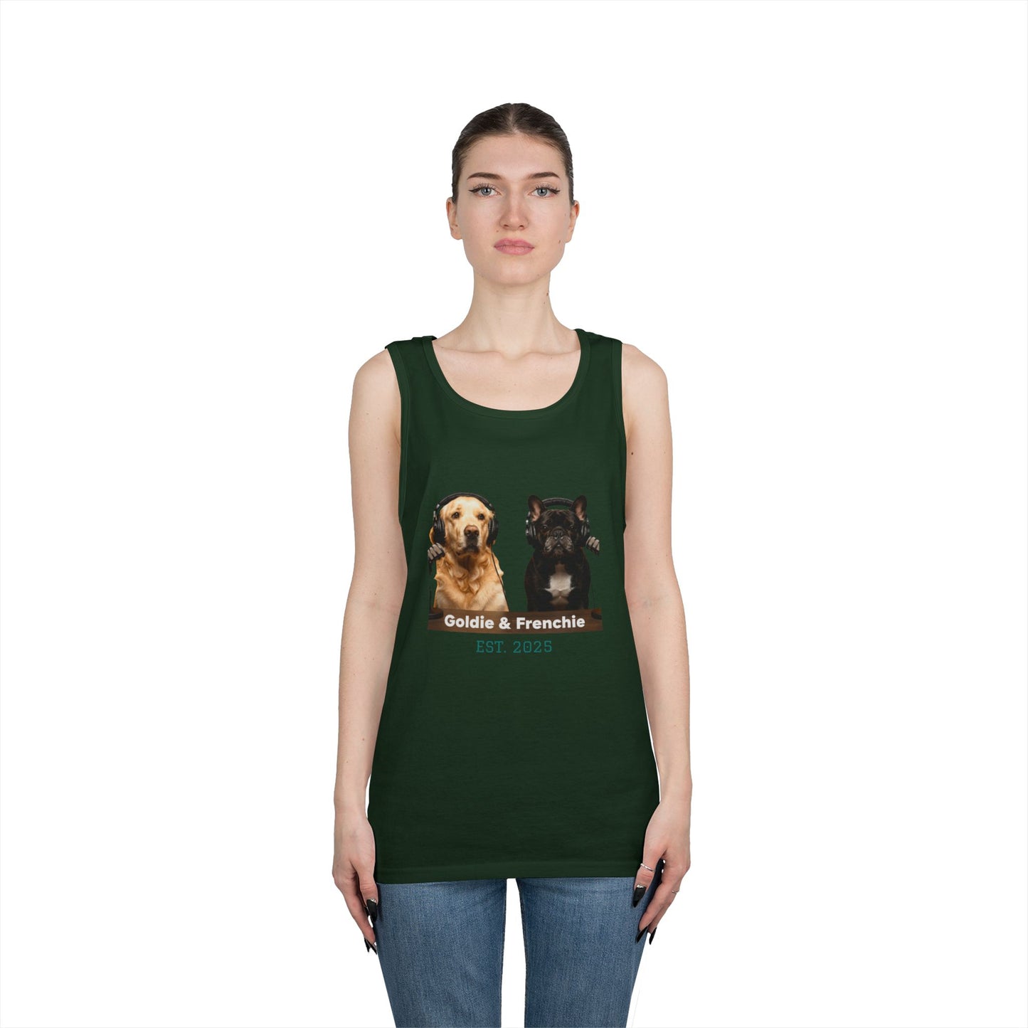 Goldie & Frenchie Front and Back Tank Top - Unisex