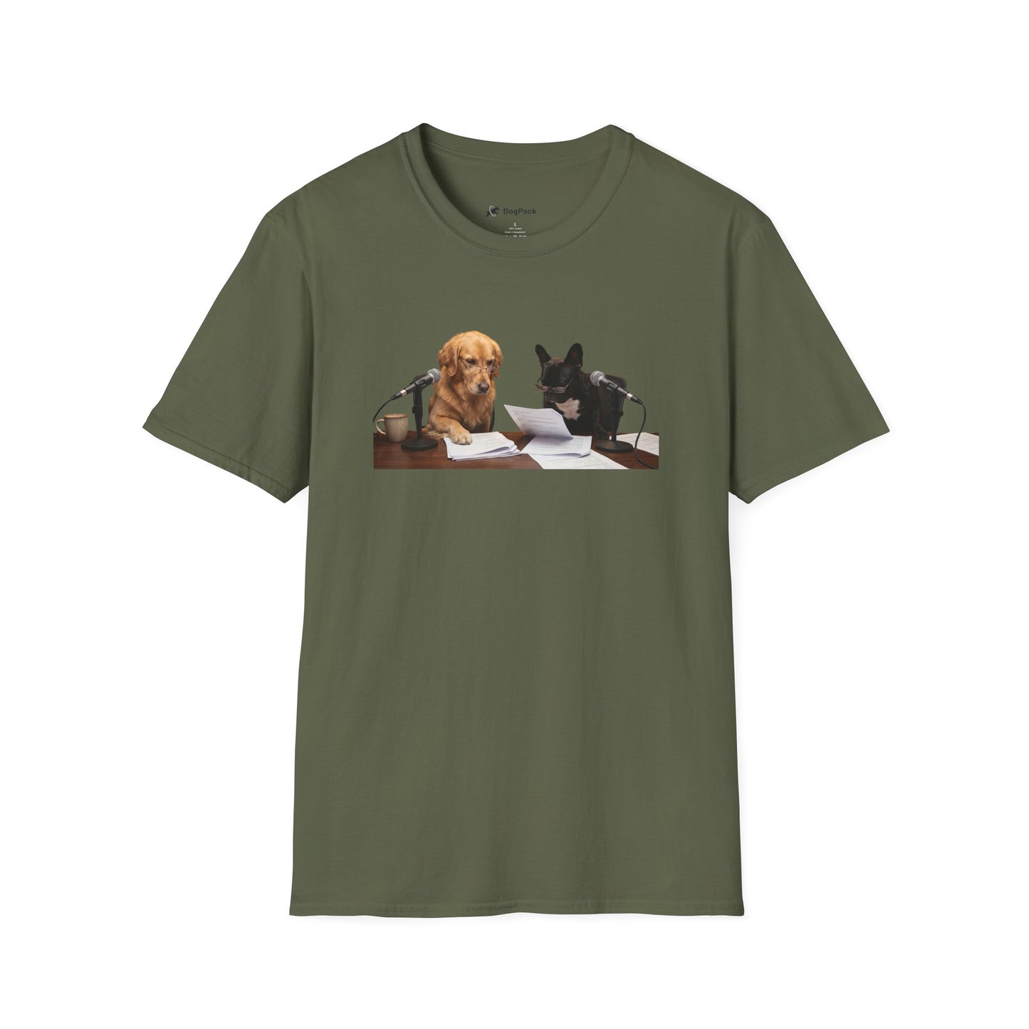 Goldie & Frenchie 'Reading over the Script' Graphic Softstyle T-Shirt - Unisex
