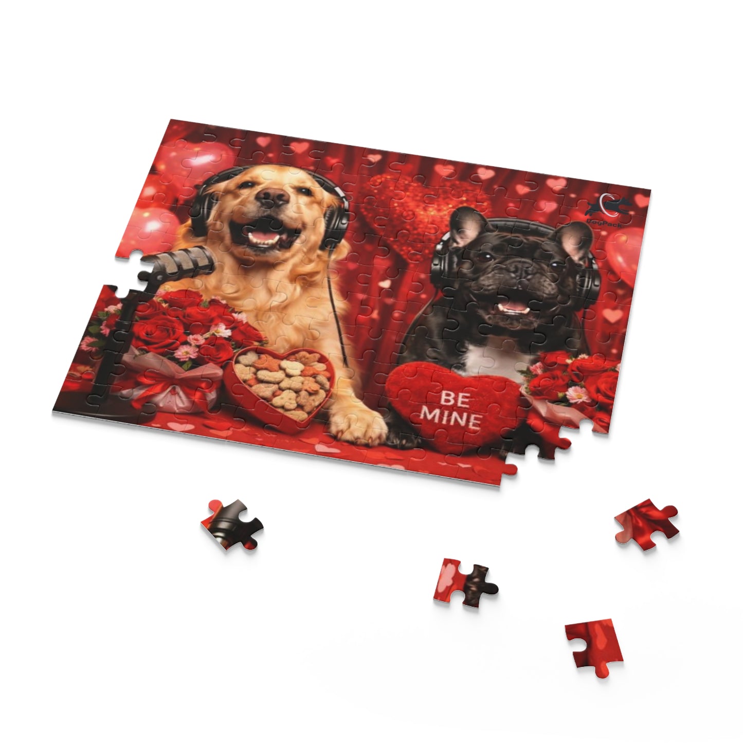 Goldie & Frenchie 'Be my Valentine' Puzzle — 120/252/500-Piece Jigsaw