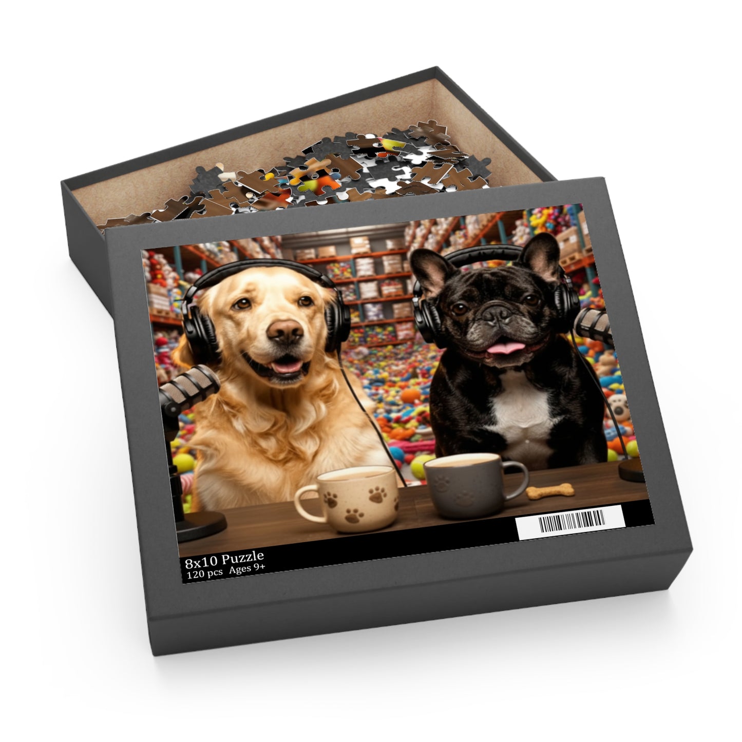 Goldie & Frenchie Podcast in the Warehouse Puzzle — 120/252/500-Piece Jigsaw