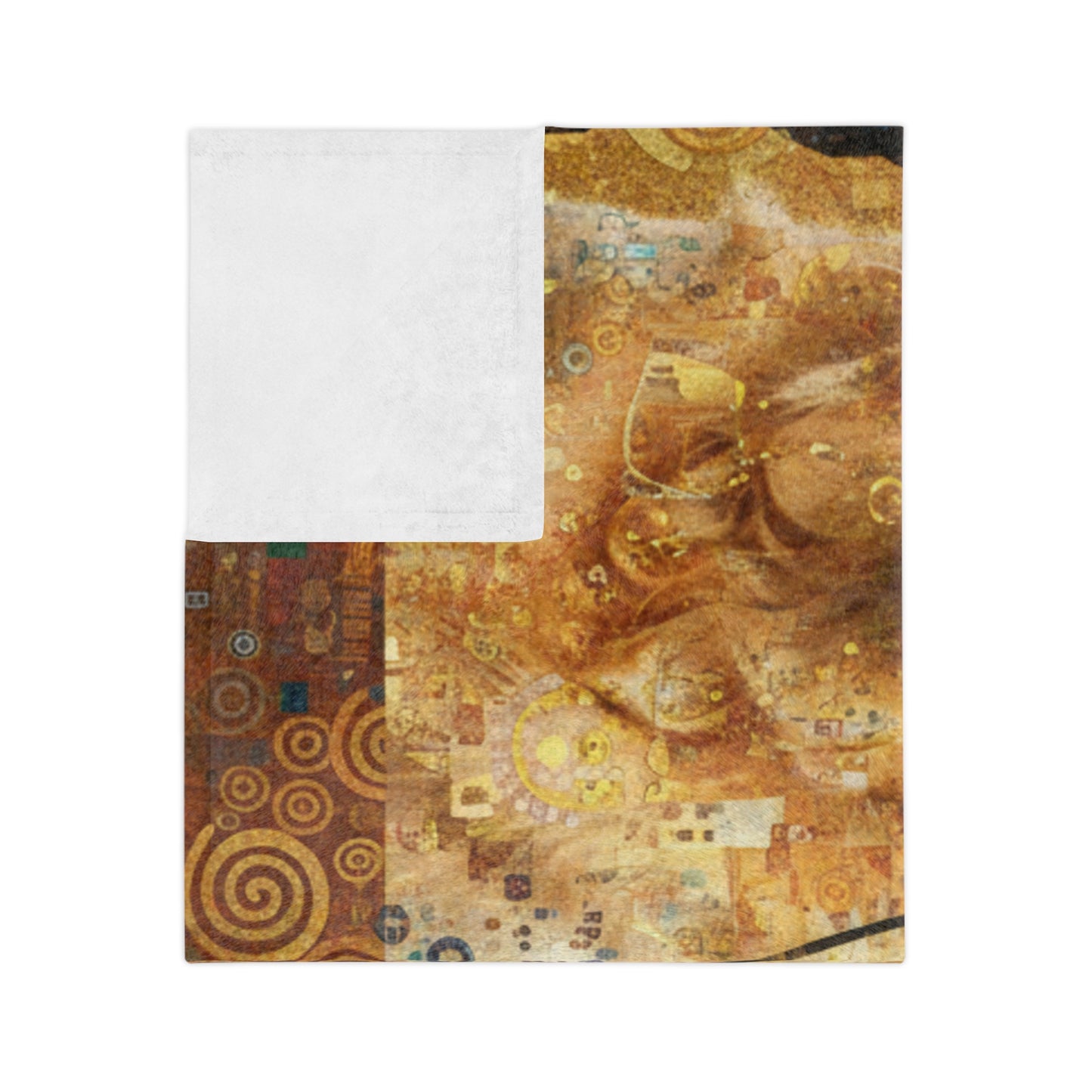 Goldie & Frenchie Klimt Style Velveteen Microfiber Blanket