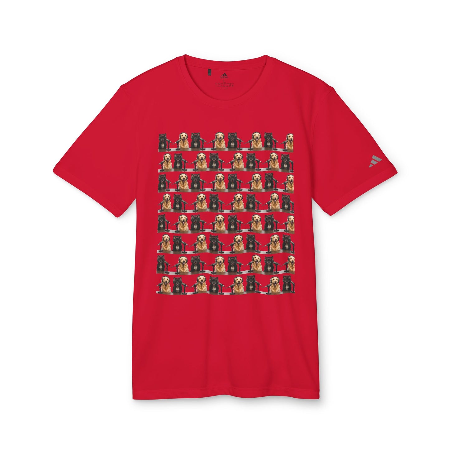 DogPack® presents Goldie & Frenchie™ Repeating Photo Print T-Shirt — adidas Performance Tee