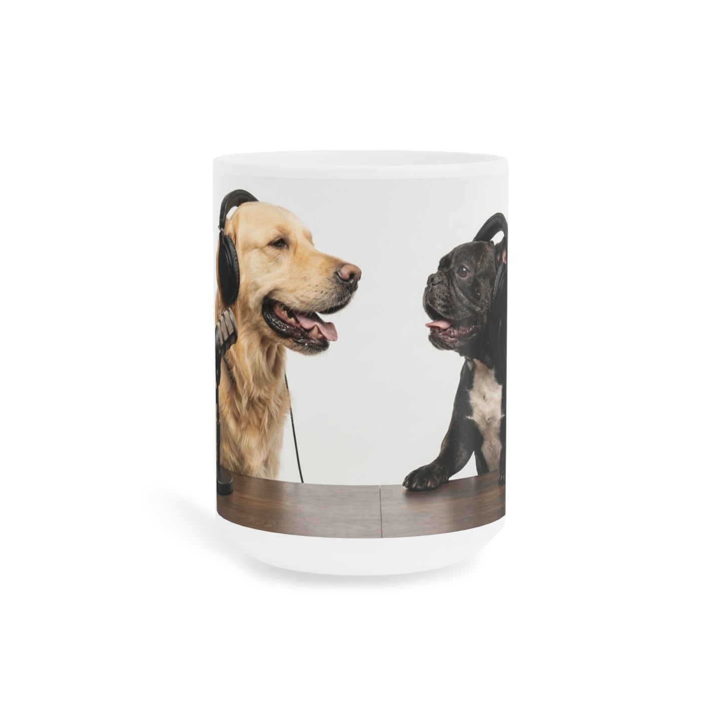 Goldie & Frenchie Chatting Ceramic Coffee Mug (11oz/15oz/20oz) - Made and Ships from Canada