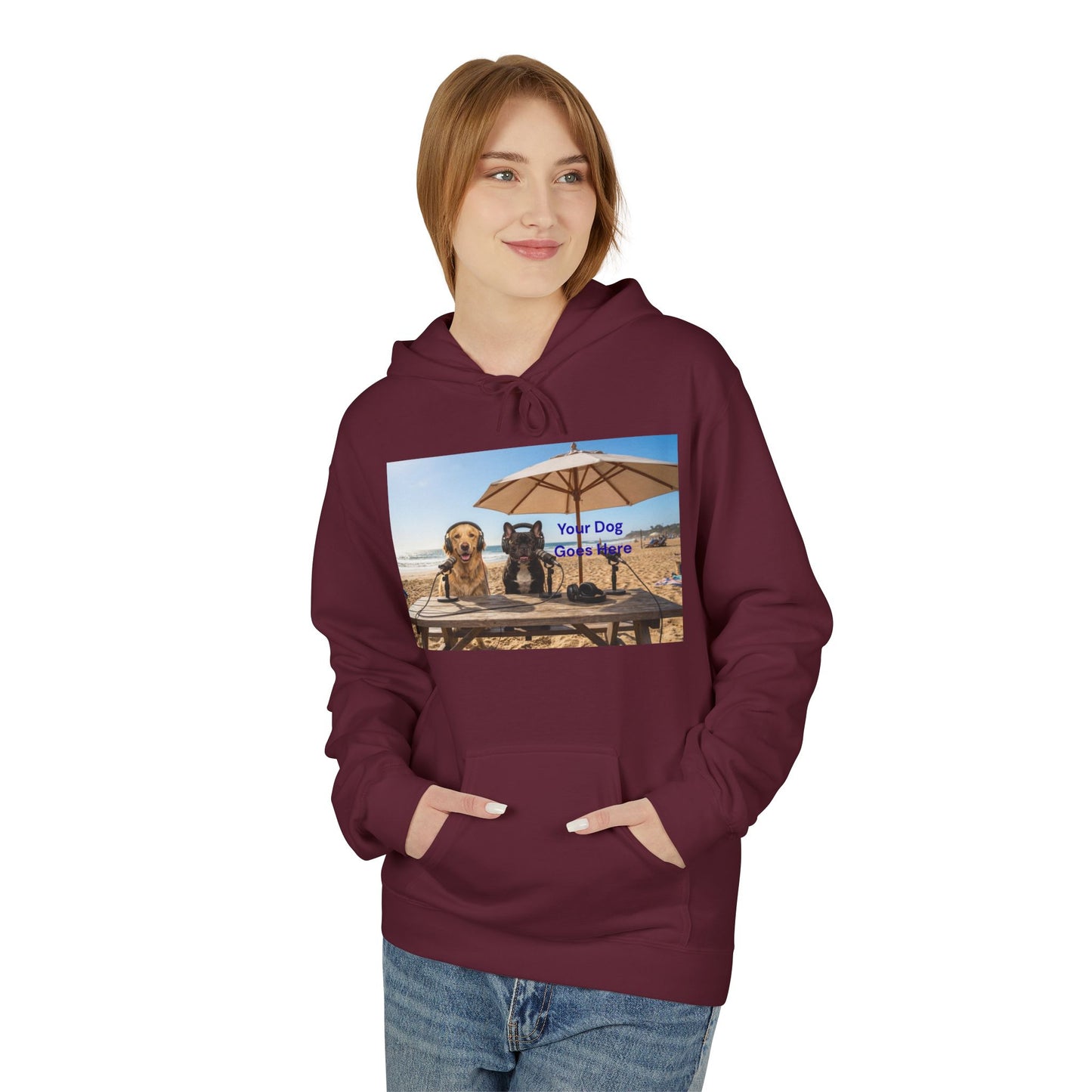 Custom Goldie & Frenchie with Your Dog! Soft Style Podcast Hoodie