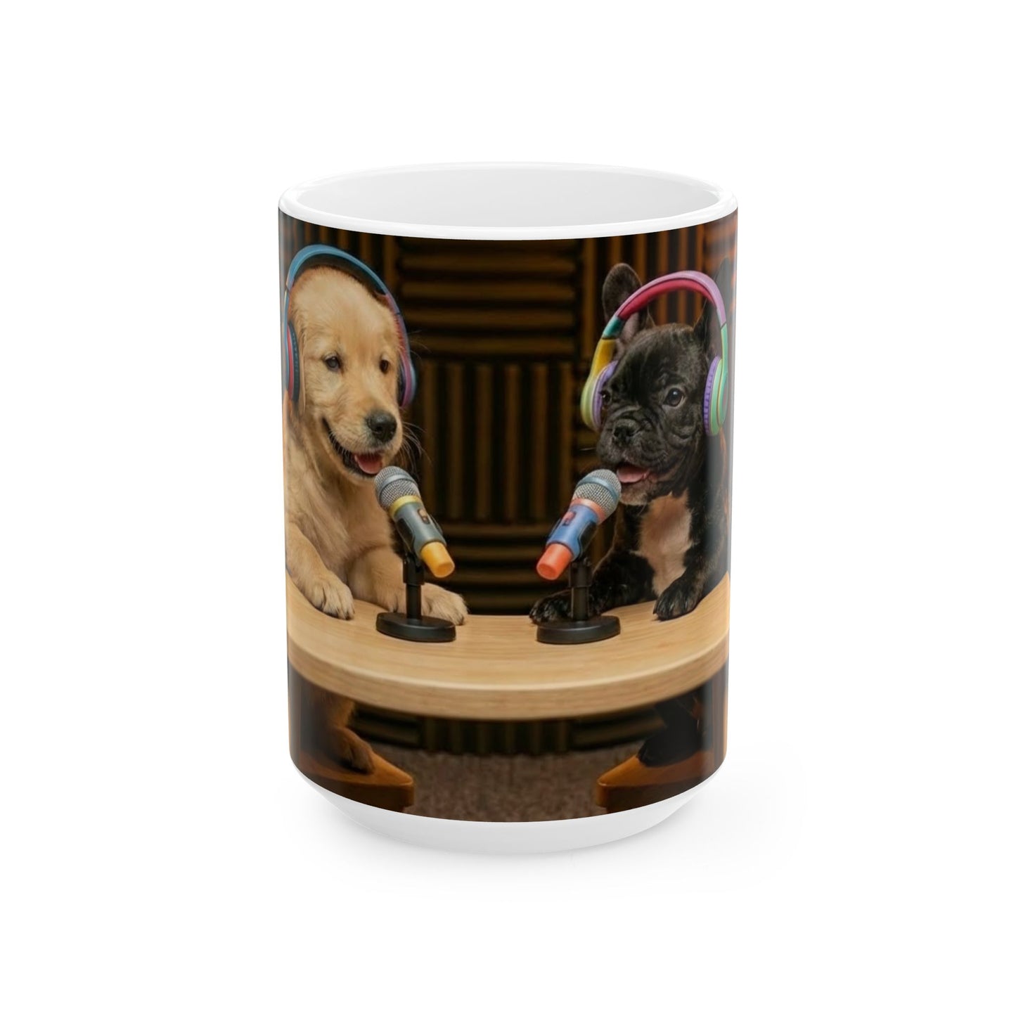 Baby Goldie & Frenchie Puppies 'In The Studio' — Mug for Dog Lovers (11oz/15oz)