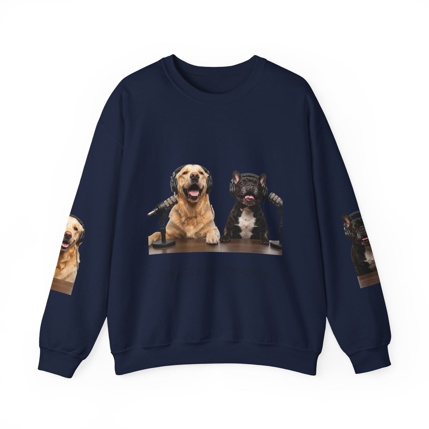 Goldie & Frenchie Smiling Crewneck with G&F sleeves