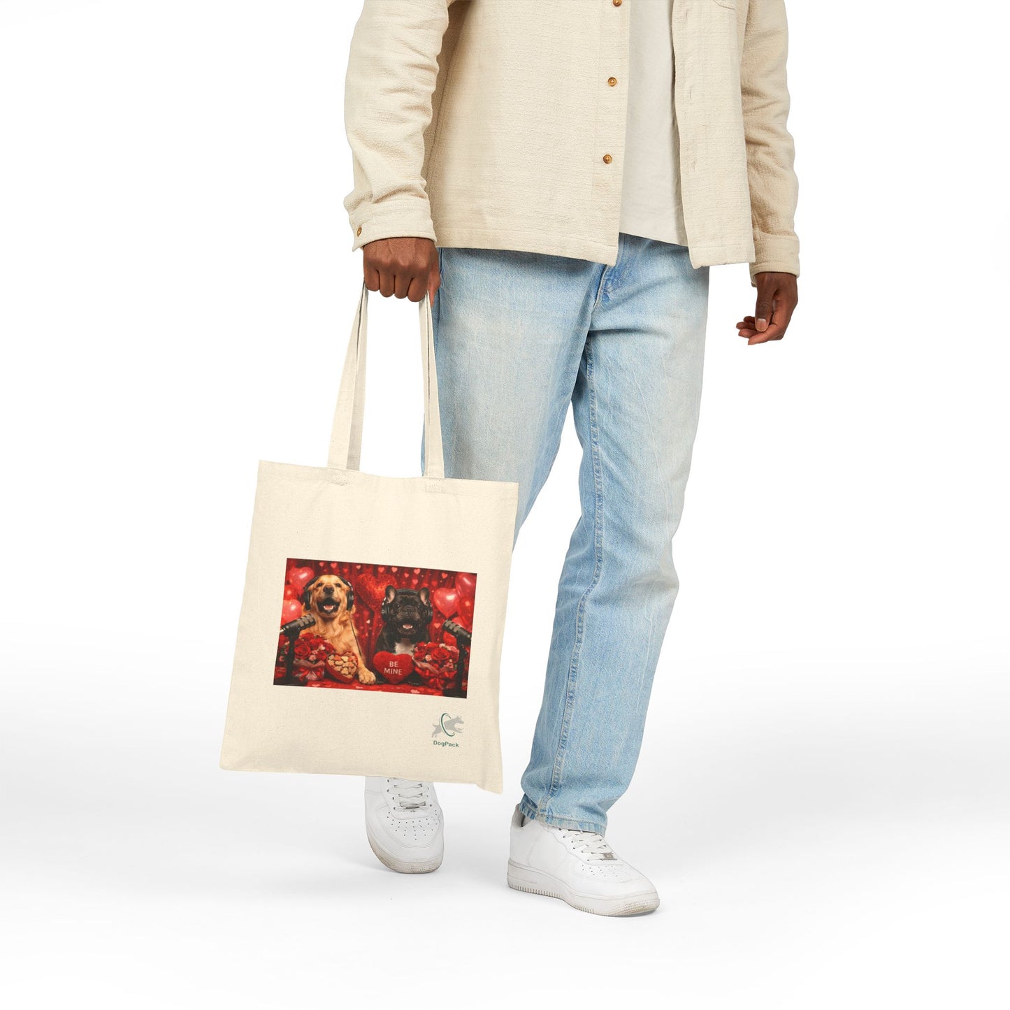Goldie & Frenchie 'Valentines Day' Canvas Tote
