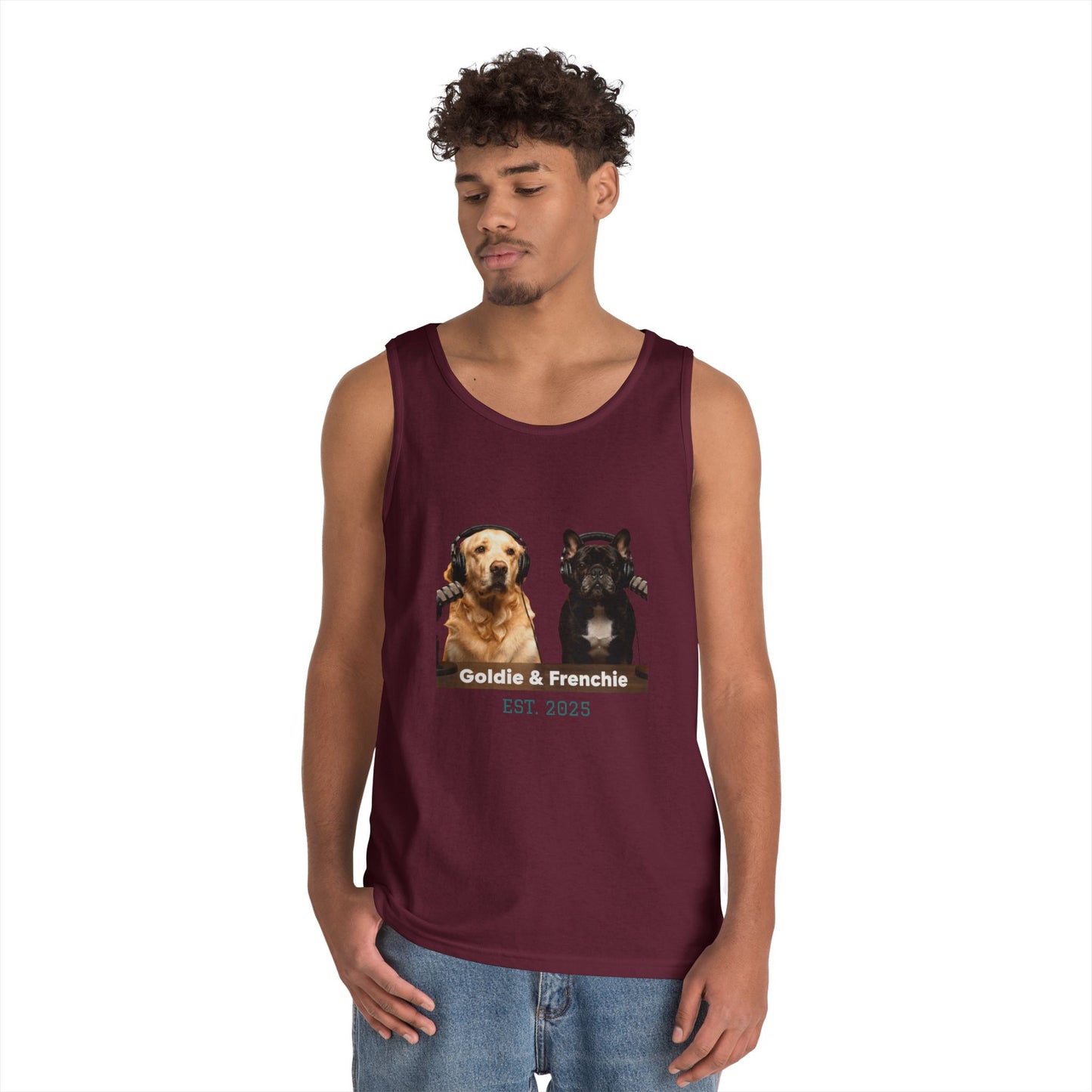 Goldie & Frenchie Front and Back Tank Top - Unisex