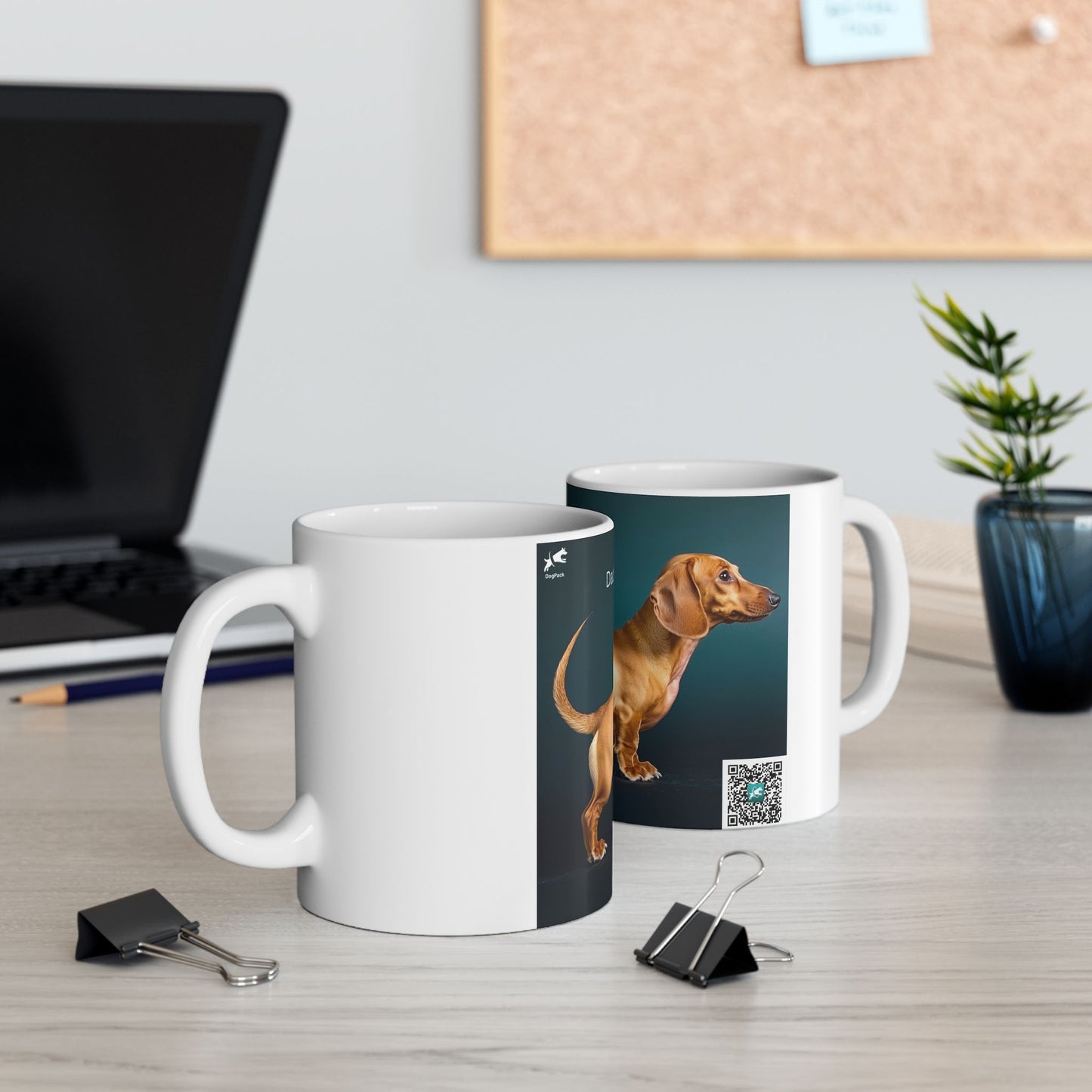 Dachshund Ceramic Mug – 11oz/15oz Coffee Cup with Dachshund Photo
