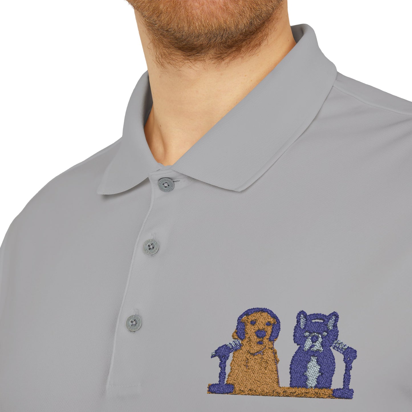 Goldie & Frenchie Embroidered Logo High Performance Polo | Customized adidas®