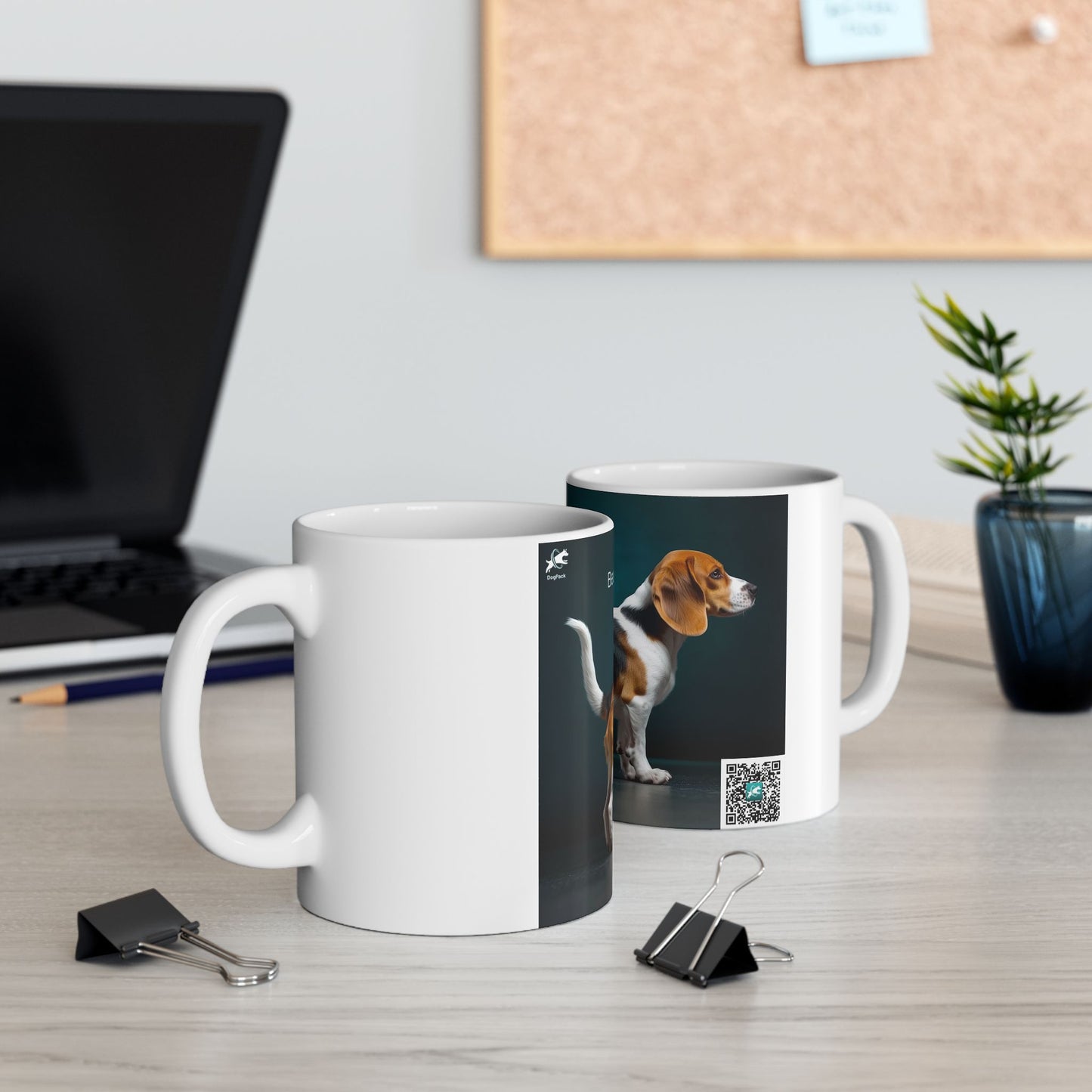 Beagle Dog Ceramic Mug — Cute Pet Portrait Coffee Cup (11oz & 15oz)