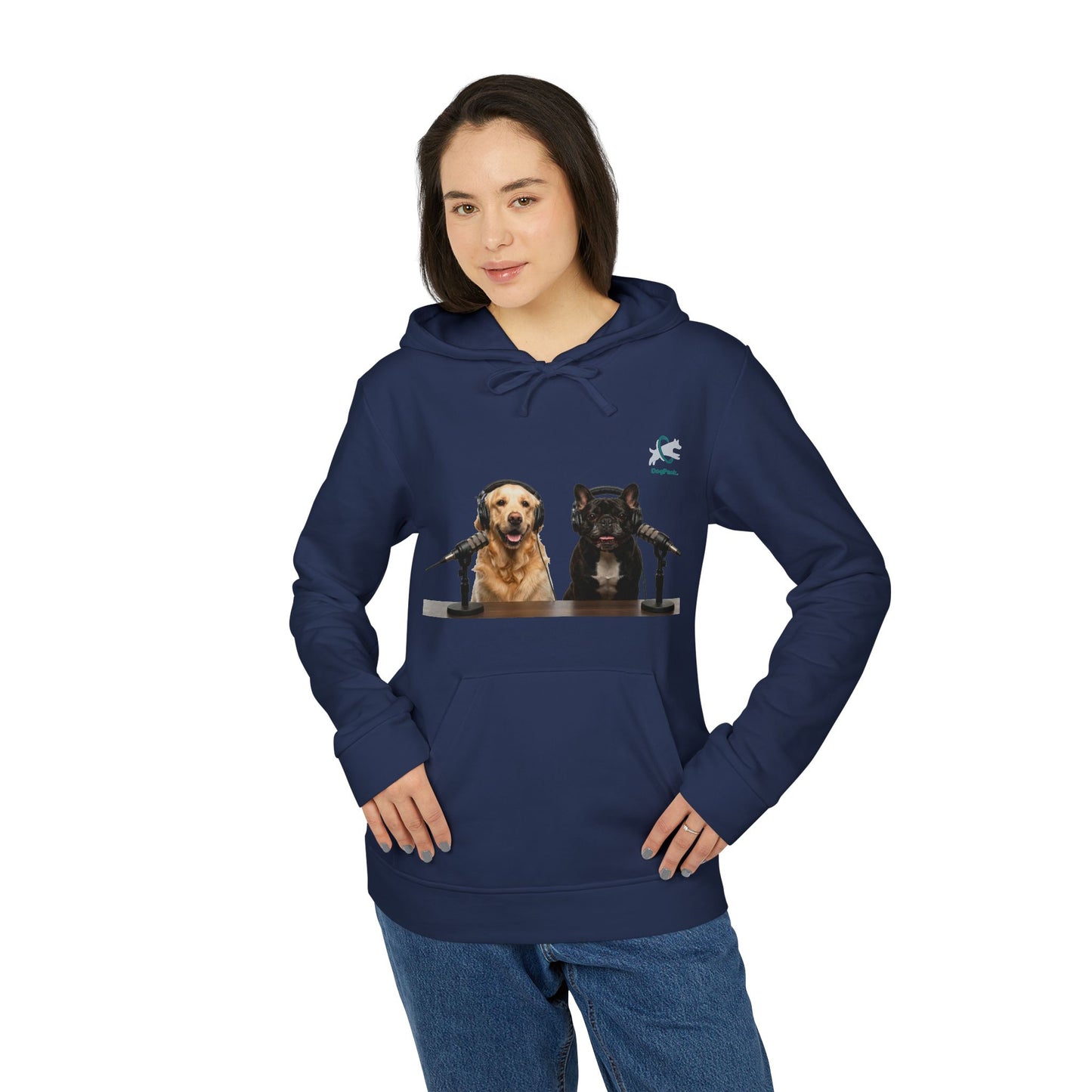Goldie & Frenchie™ with DogPack® Logo Hoodie | Customized adidas sweatshirt