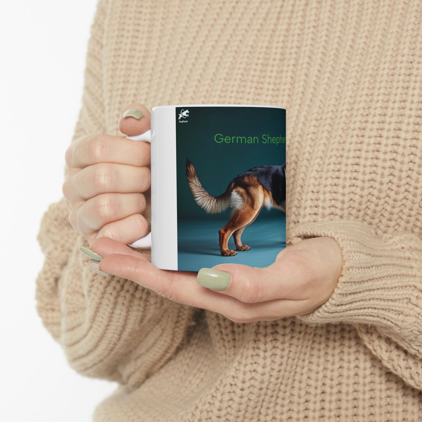 German Shepherd Ceramic Mug — Alsatian Dog Breed Coffee Cup (11oz, 15oz)