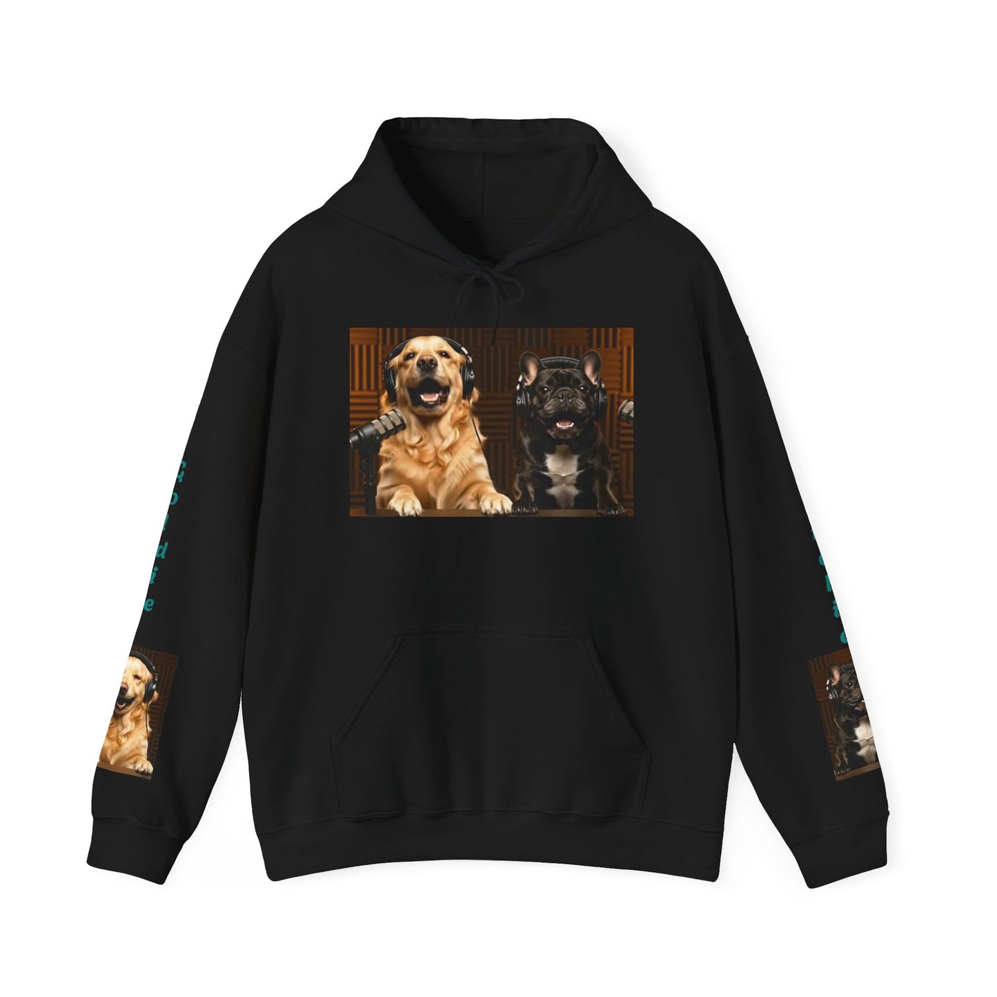 Goldie & Frenchie Hoodie — "Love G&F" Back and Front
