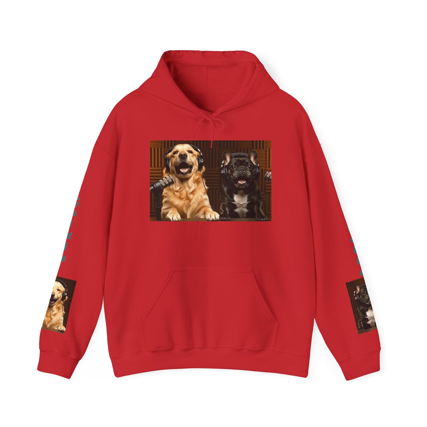 Goldie & Frenchie Hoodie — "Love G&F" Back and Front