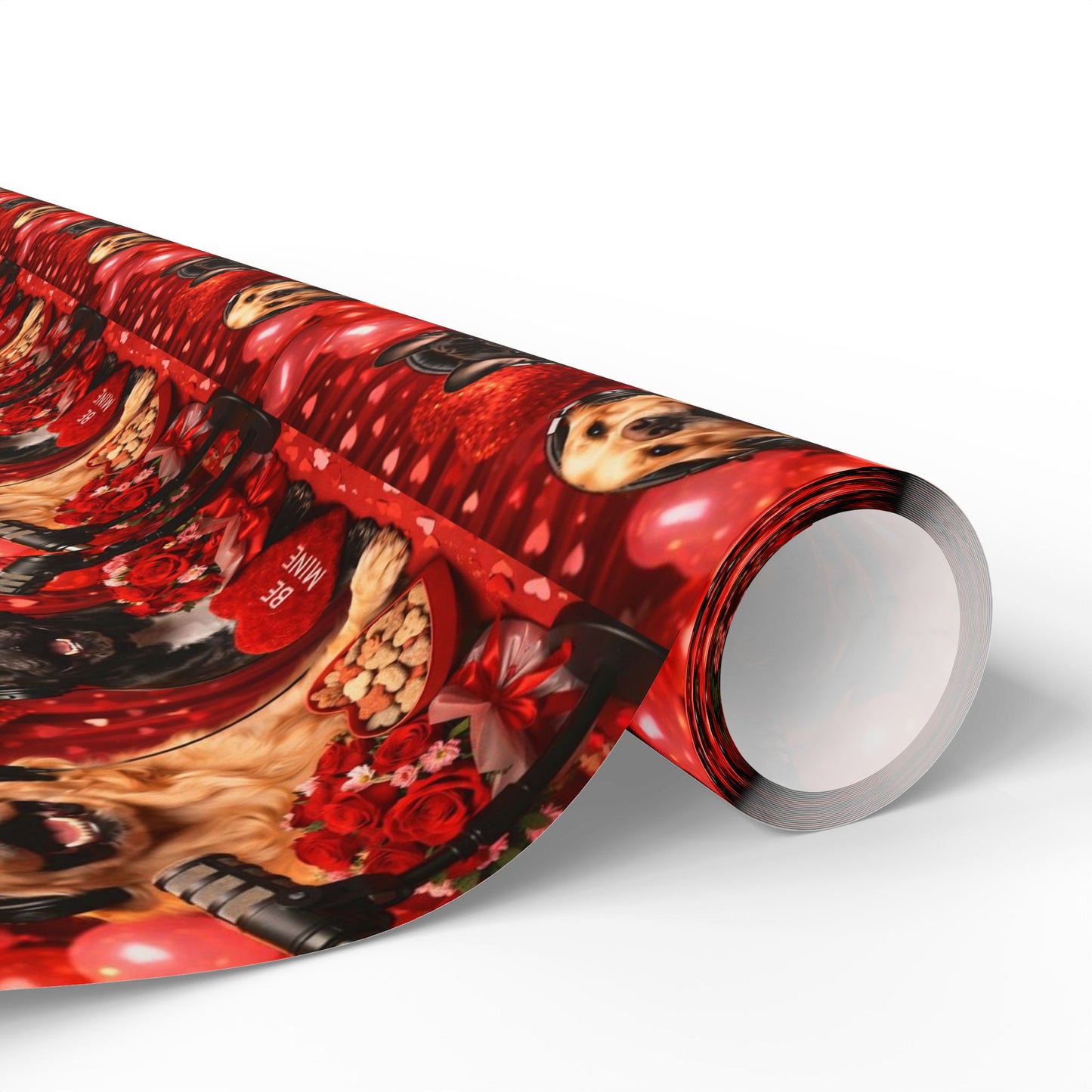 Goldie & Frenchie 'Be My Valentine' Wrapping Paper Roll — Dog Podcast Inspired Gift Wrap