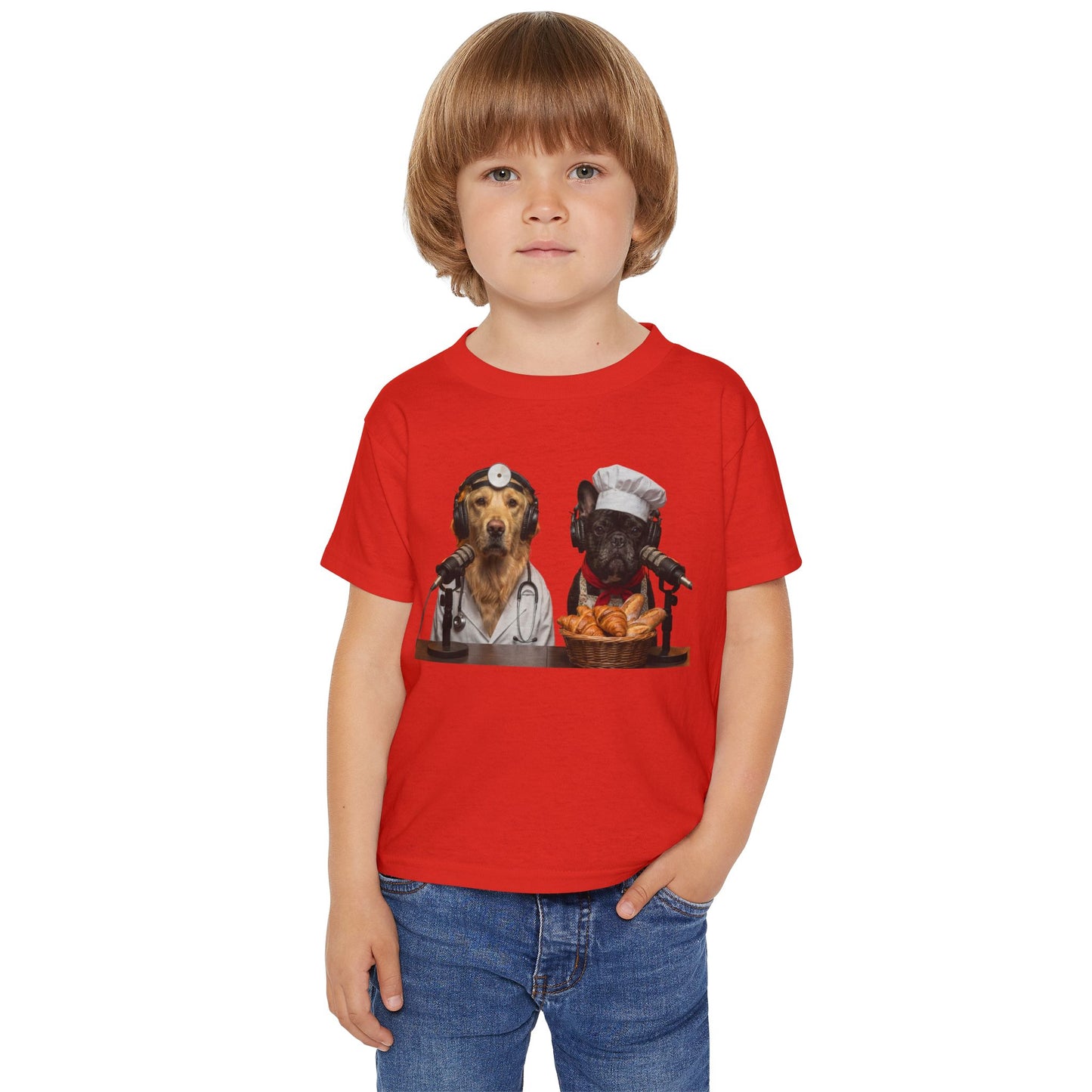 Goldie the Doctor & Frenchie the Baker Toddler T‑Shirt - Front & Back Print