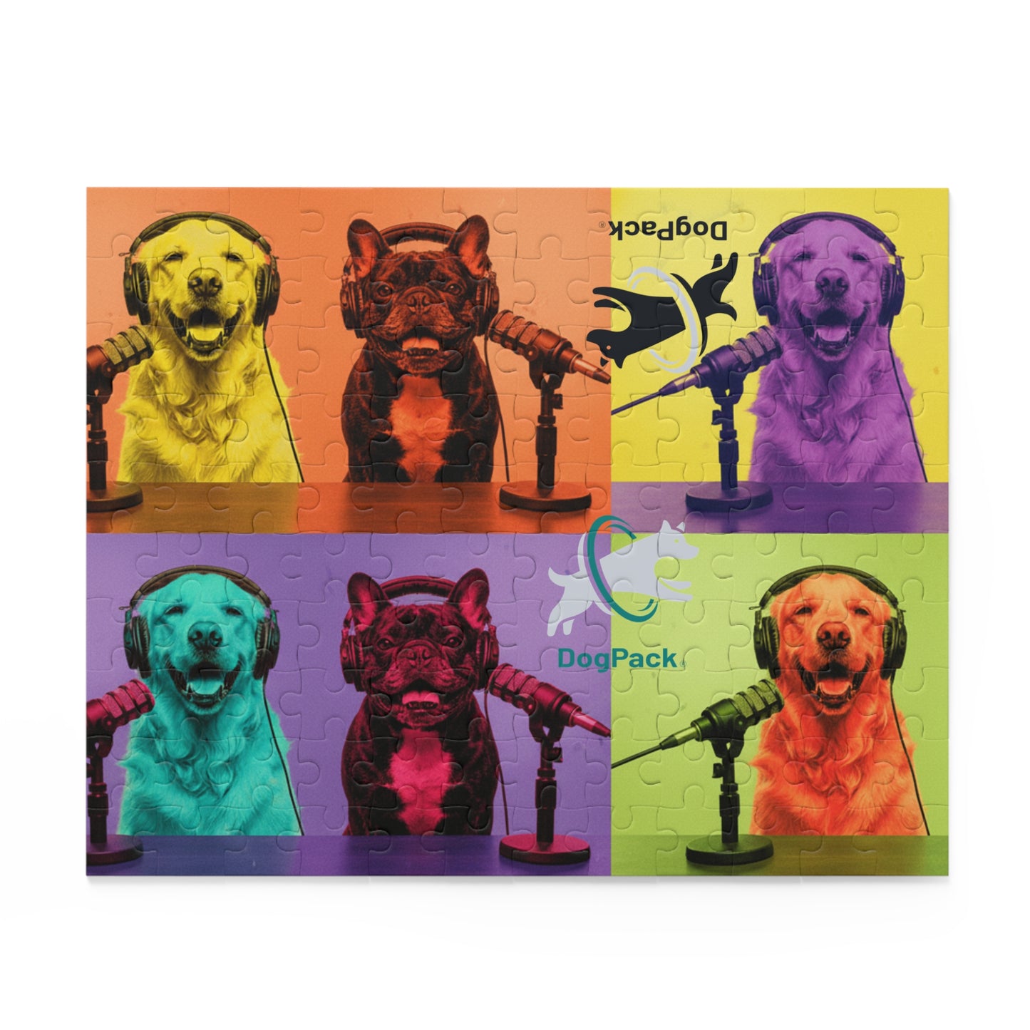 *LIMITED to 10 pieces ever sold* Goldie & Frenchie Warhol Inspired Pop Art  Puzzle — 120/252/500 Pieces Jigsaw Puzzle