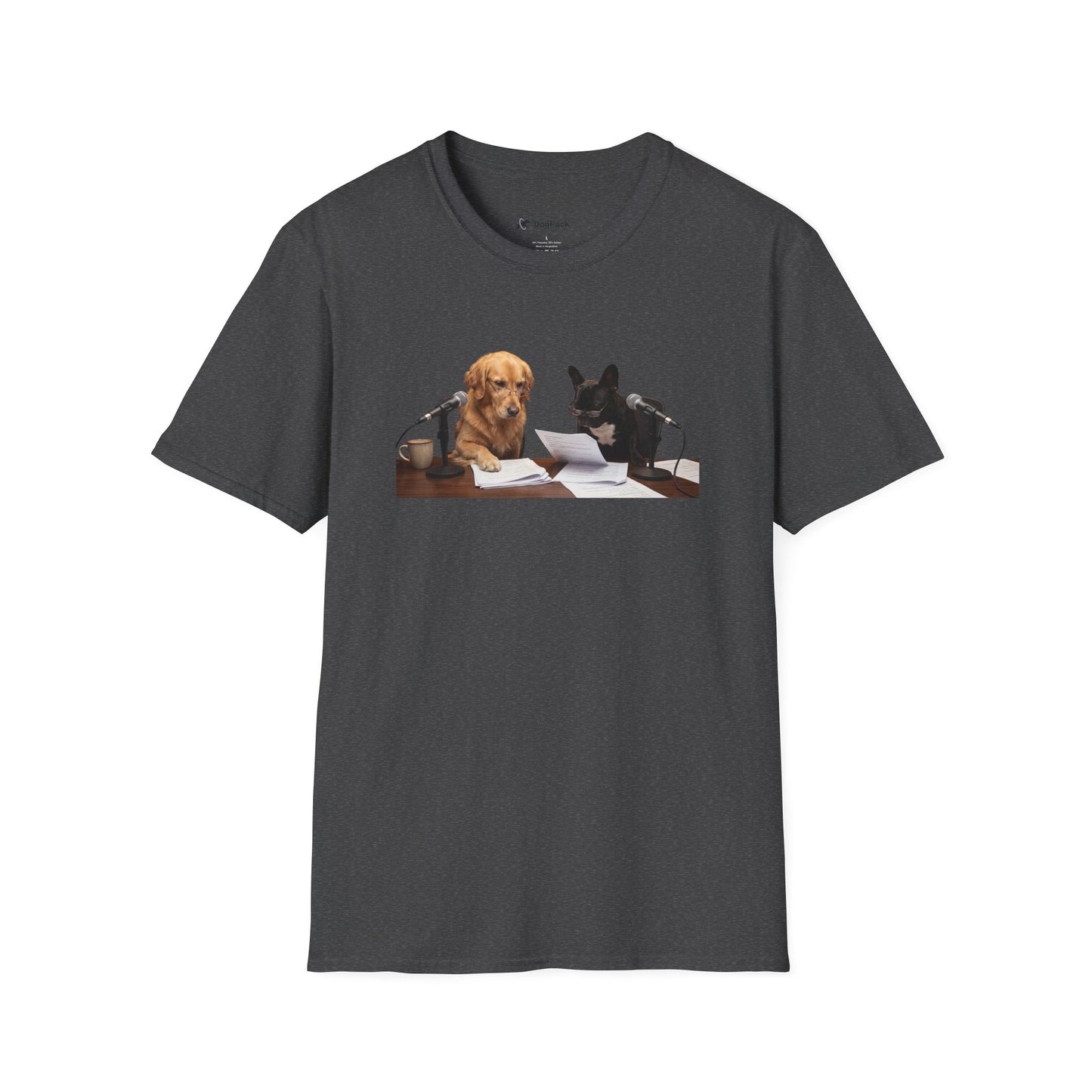 Goldie & Frenchie 'Reading over the Script' Graphic Softstyle T-Shirt - Unisex