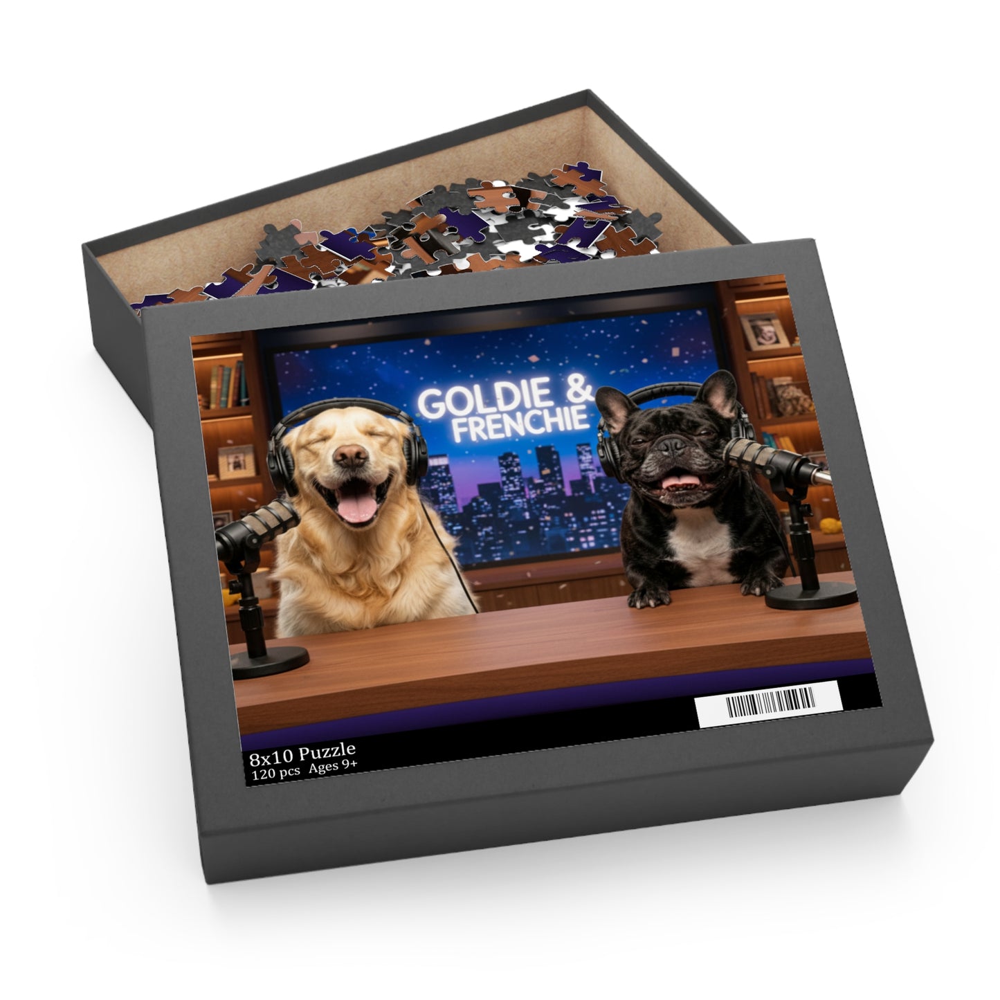 Goldie & Frenchie Talk Show LOL Laughing out Loud Studio Puzzle - Dog Talk Jigsaw (120/252/500 pcs)