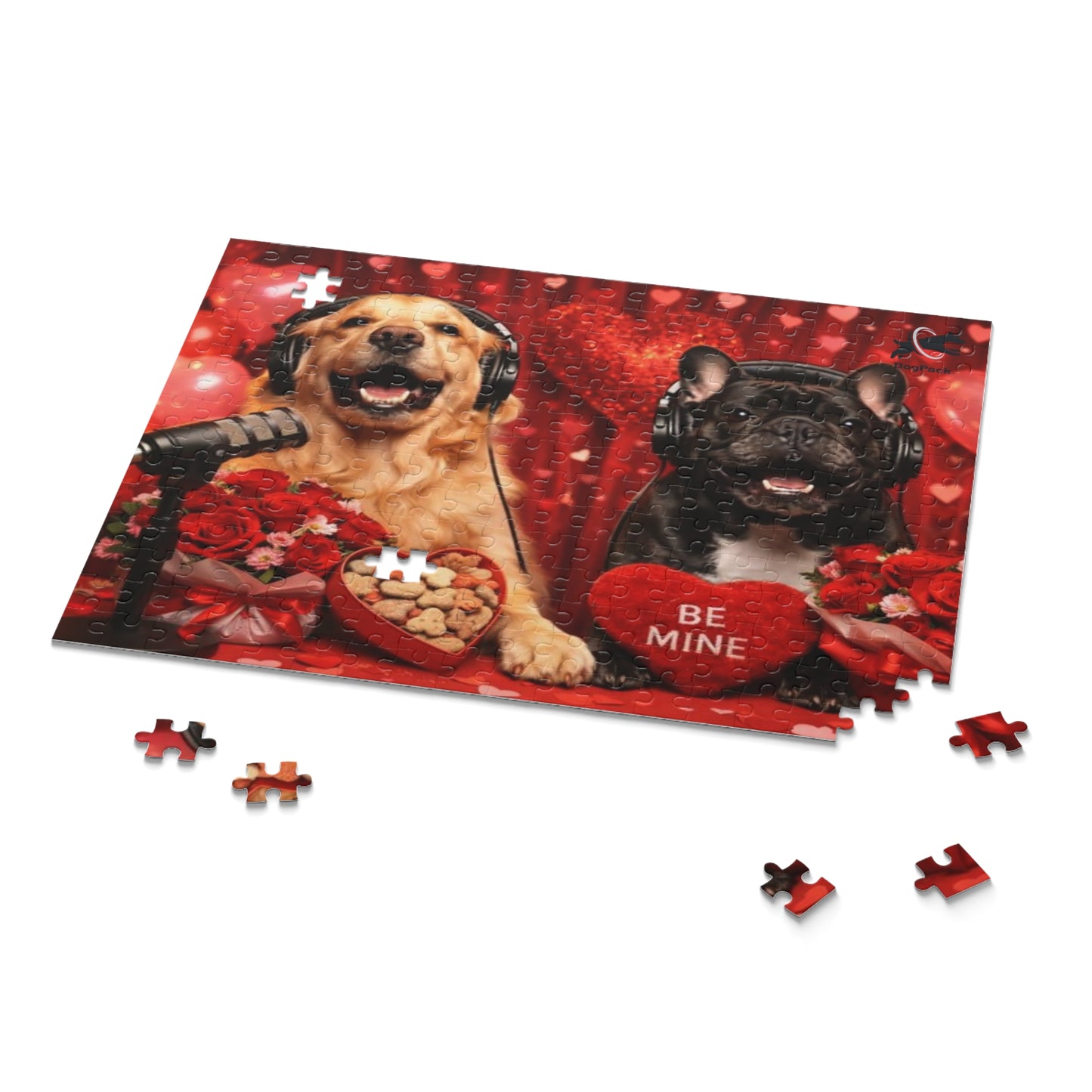 Goldie & Frenchie 'Be my Valentine' Puzzle — 120/252/500-Piece Jigsaw