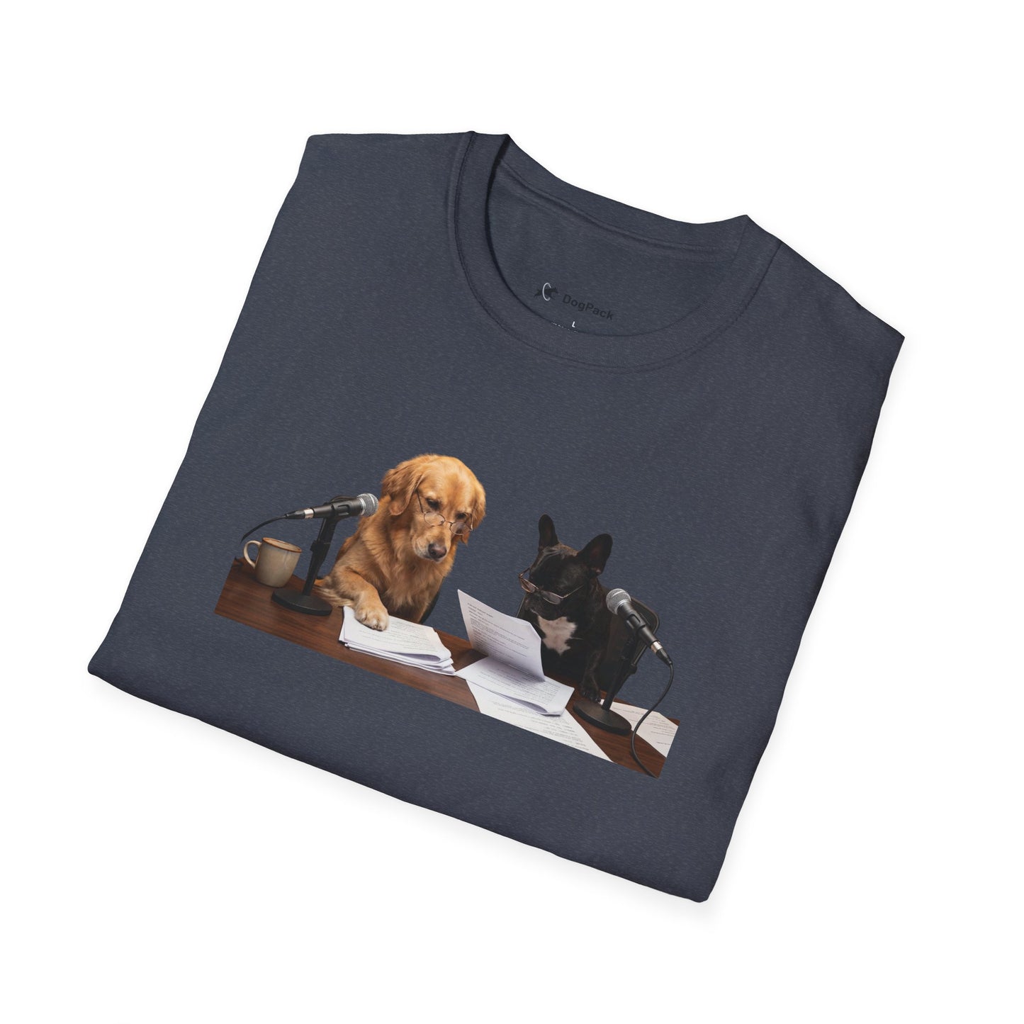 Goldie & Frenchie 'Reading over the Script' Graphic Softstyle T-Shirt - Unisex