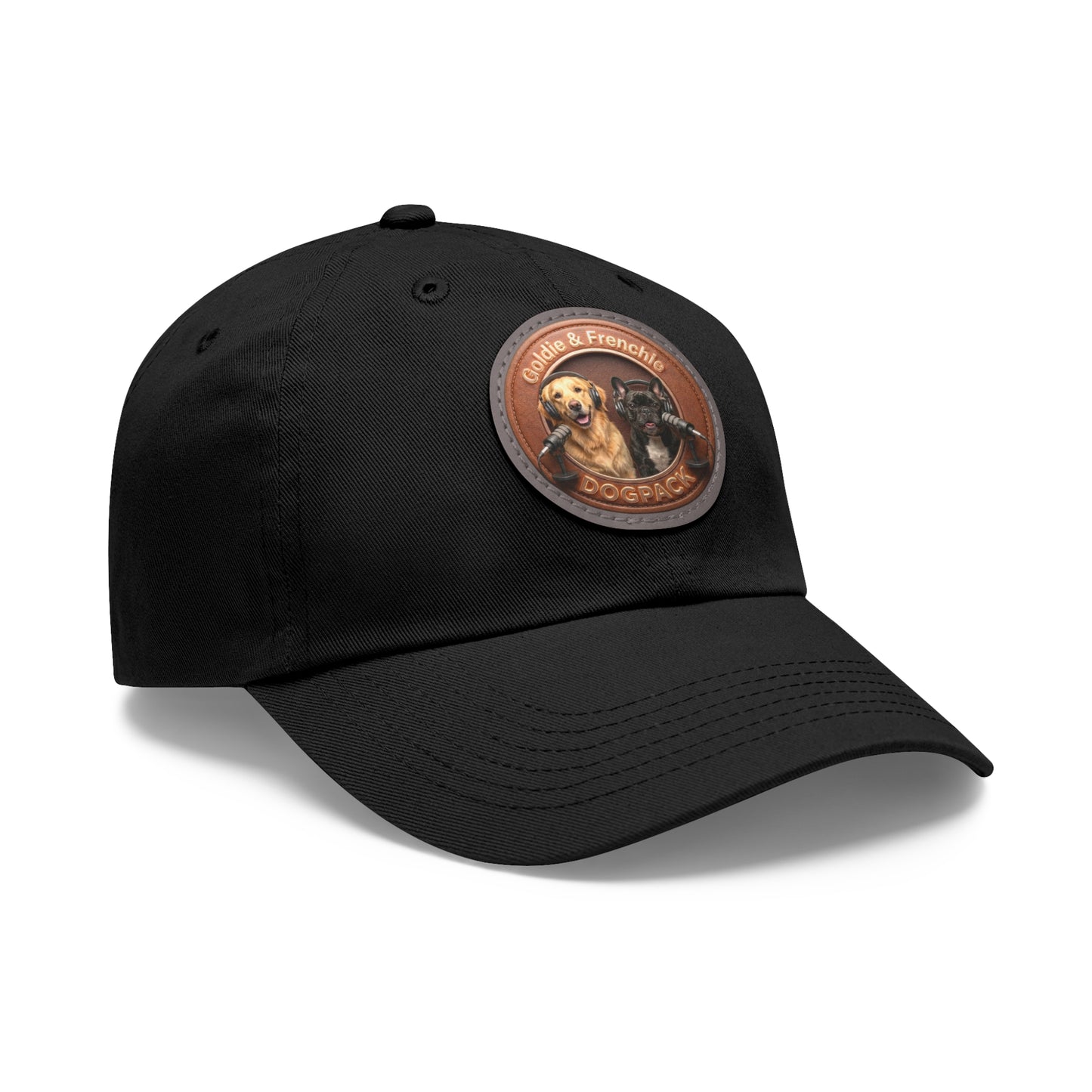 Goldie & Frenchie Leather Patch Baseball Cap