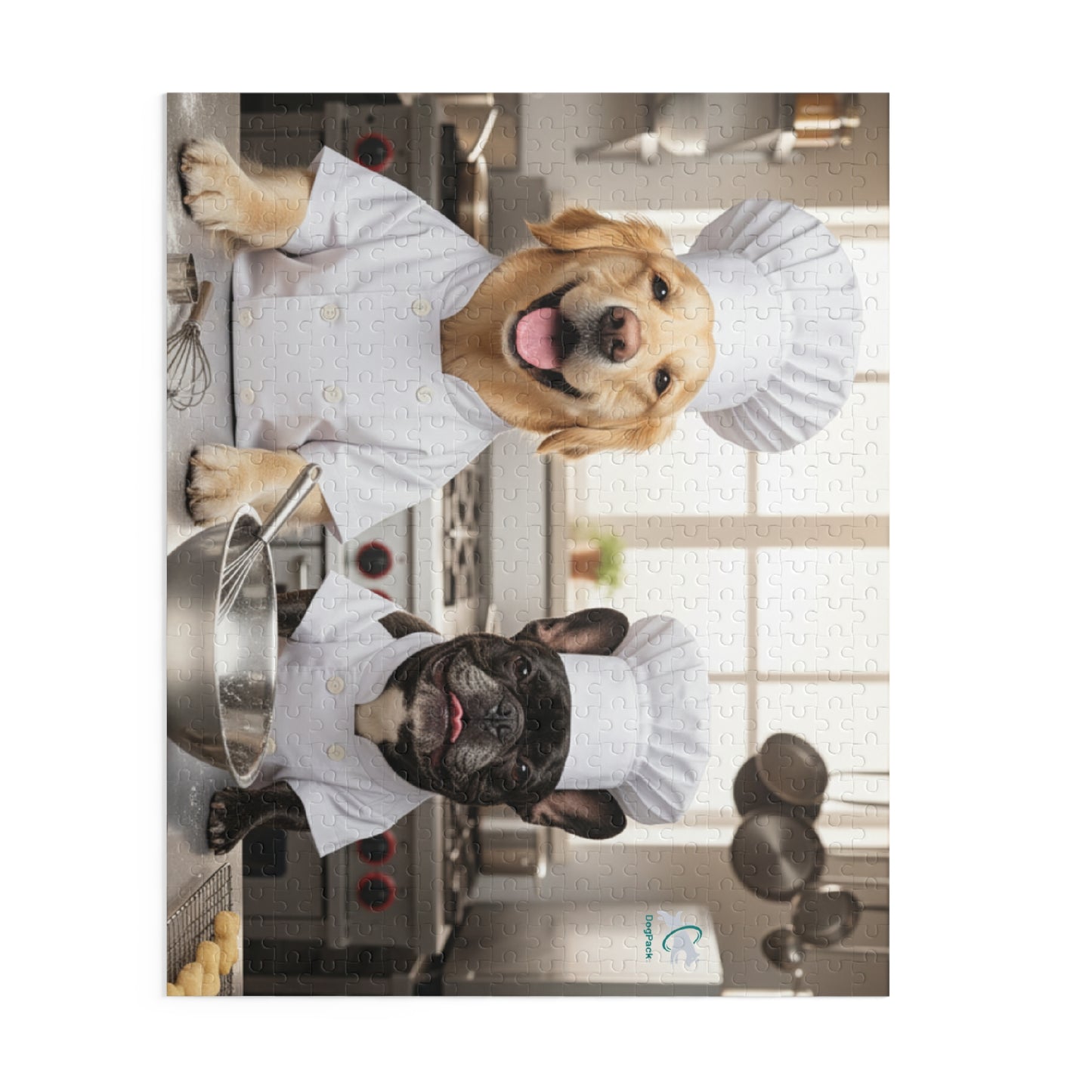 Goldie & Frenchie 'Helping in the Kitchen' Puzzle - 120/252/500 - Piece Jigsaw Puzzle