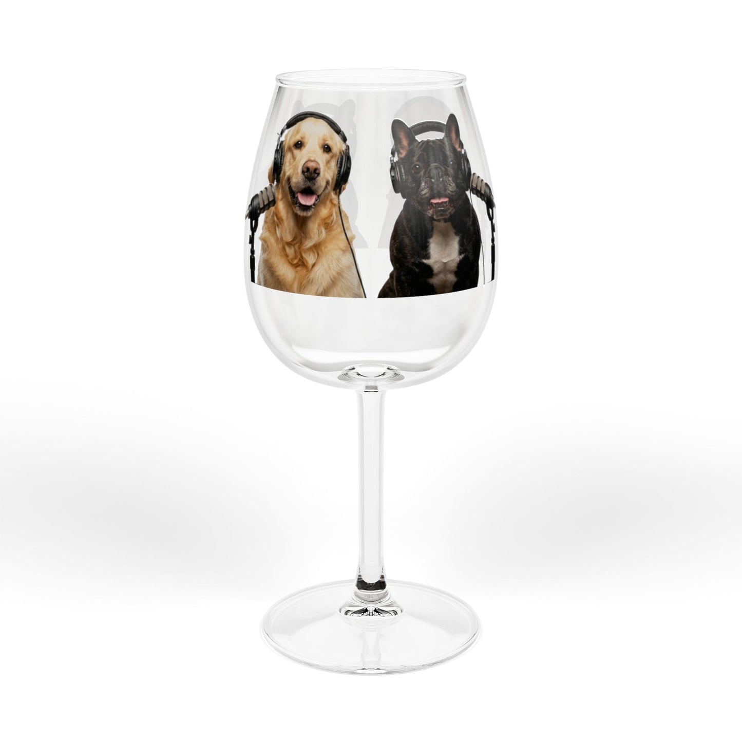 Goldie & Frenchie 'Seeing Double' 12oz (350ml) Wine Glass