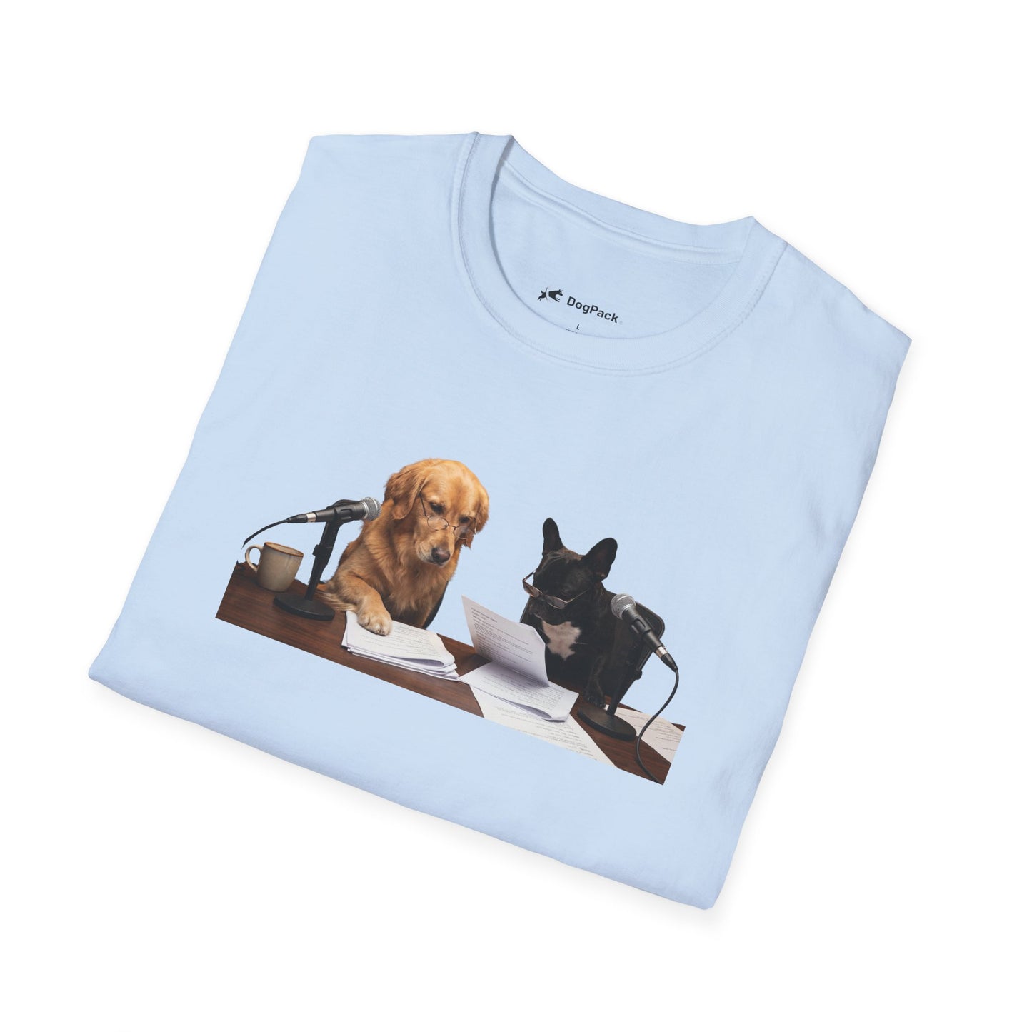 Goldie & Frenchie 'Reading over the Script' Graphic Softstyle T-Shirt - Unisex
