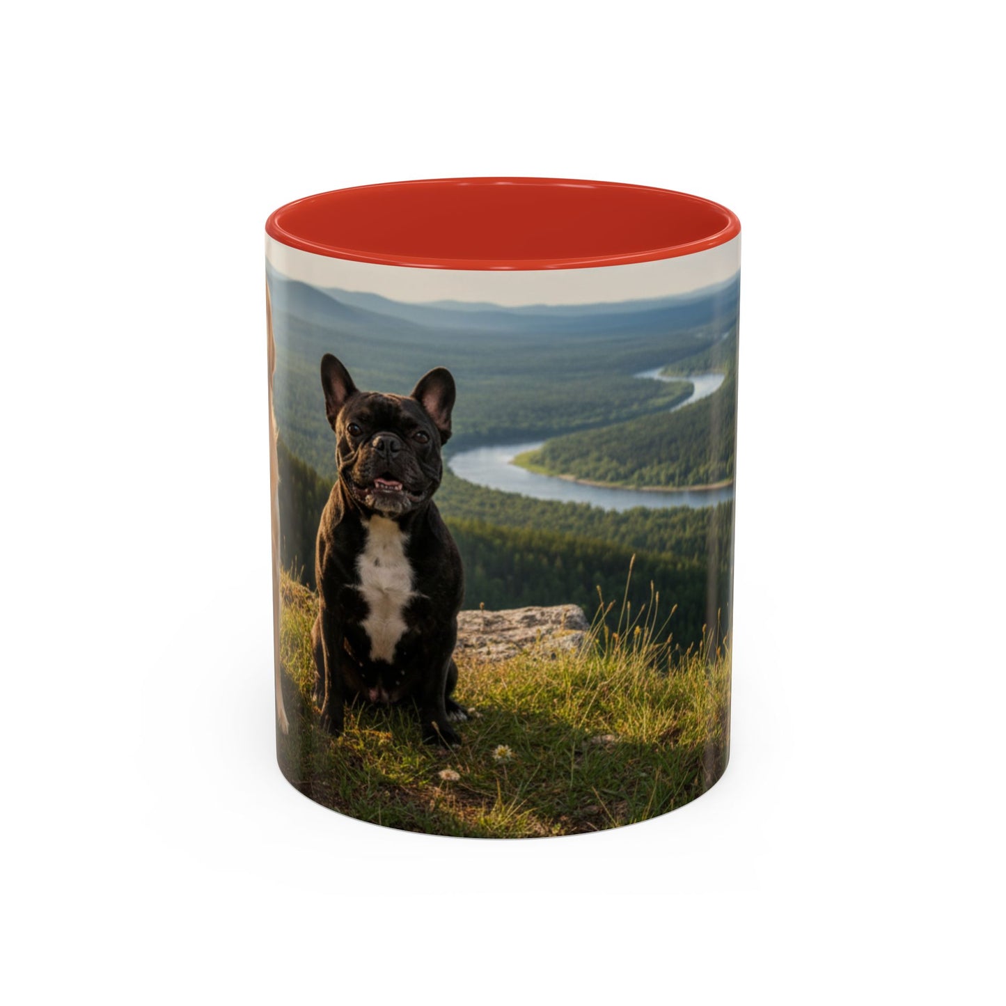 Goldie & Frenchie Take the Day Off Accent Coffee Mug – Out on a Hike (11/15oz)