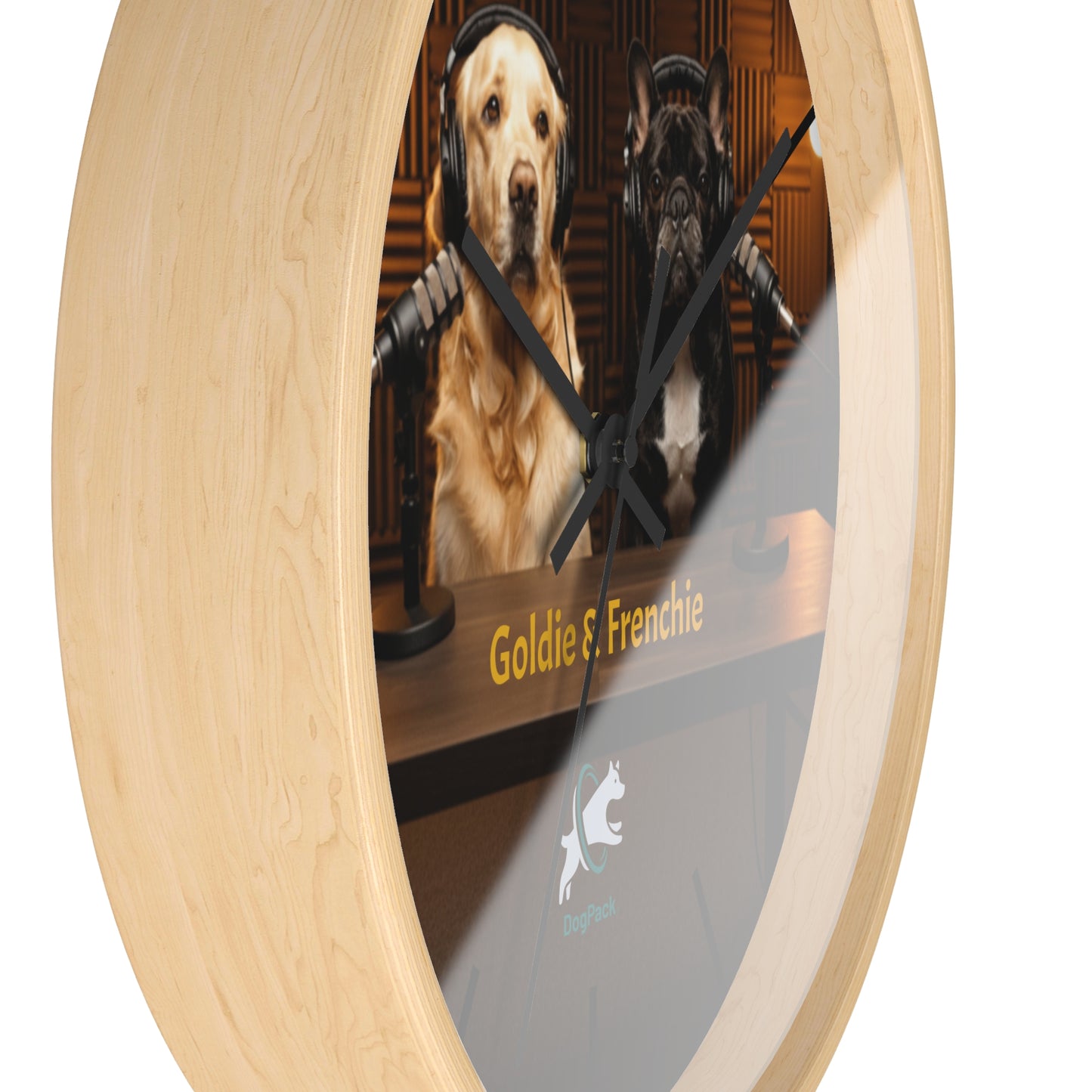 Goldie & Frenchie 'On-Air' Podcast Wall Clock
