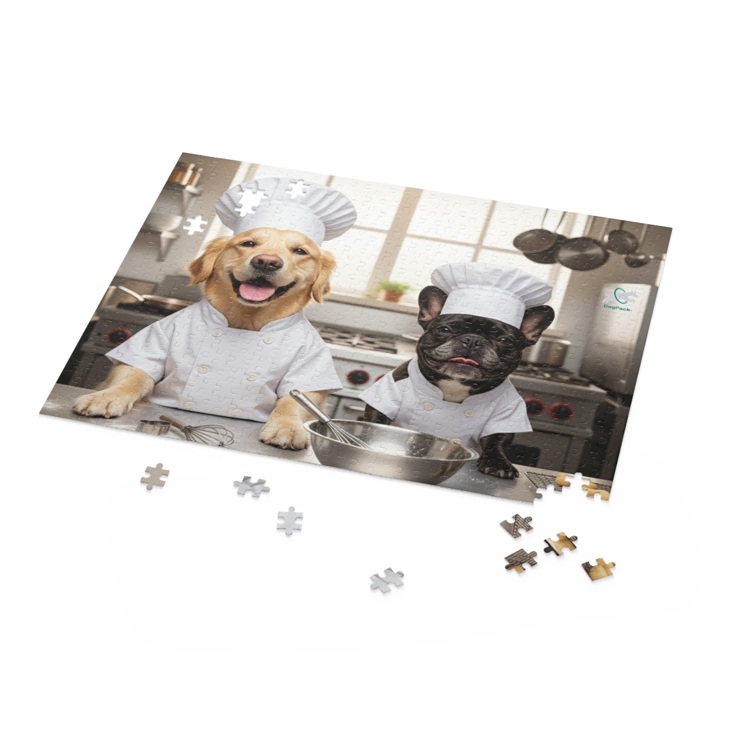 Goldie & Frenchie 'Helping in the Kitchen' Puzzle - 120/252/500 - Piece Jigsaw Puzzle